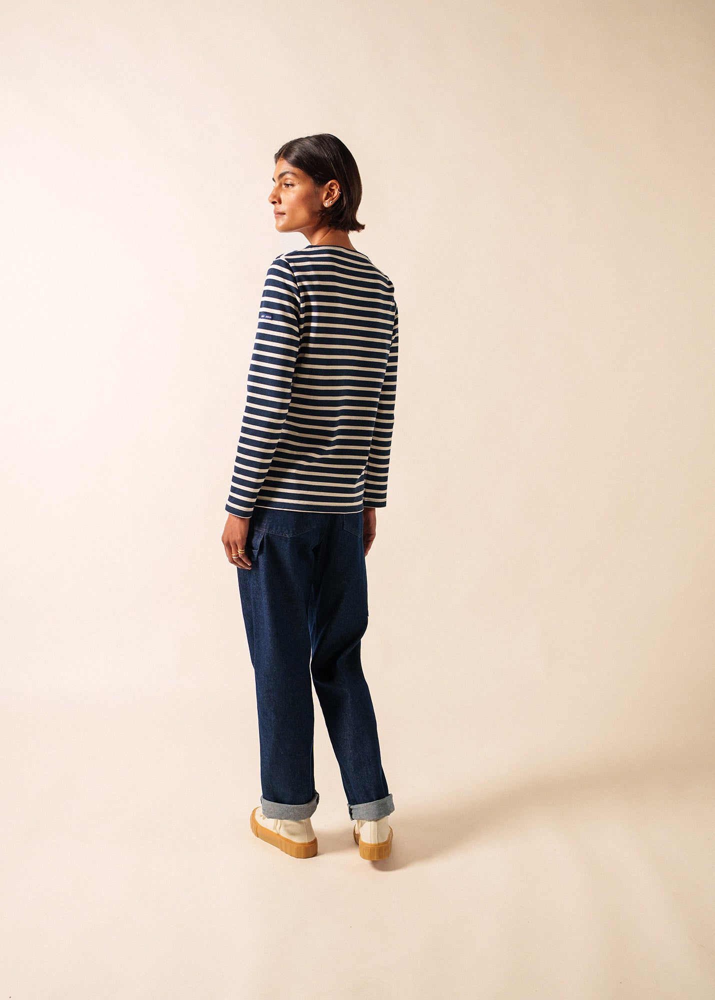 Women's Authentic Breton Striped Top | Long Sleeve with Scoop