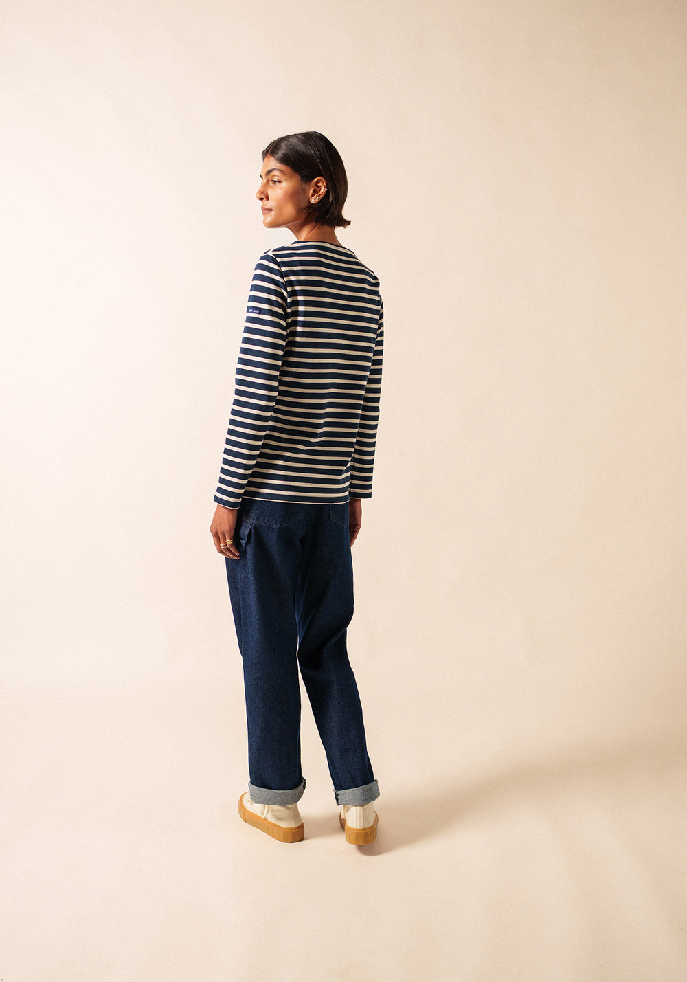 Meridame II Breton Shirt (NAVY / ECRU)