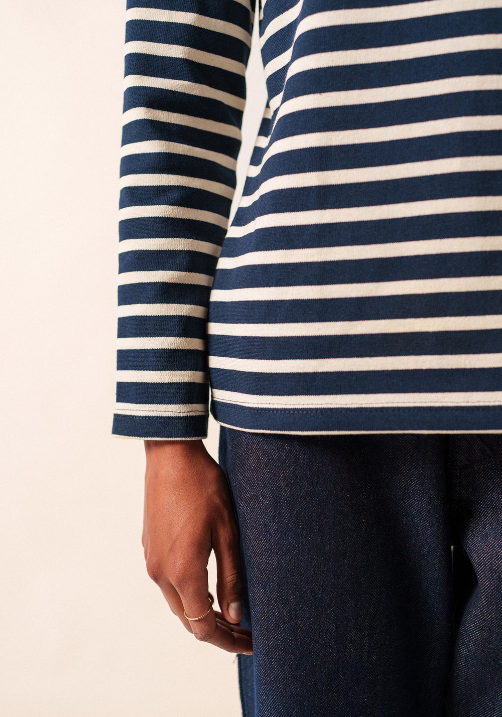 Meridame II Breton Shirt (NAVY / ECRU)