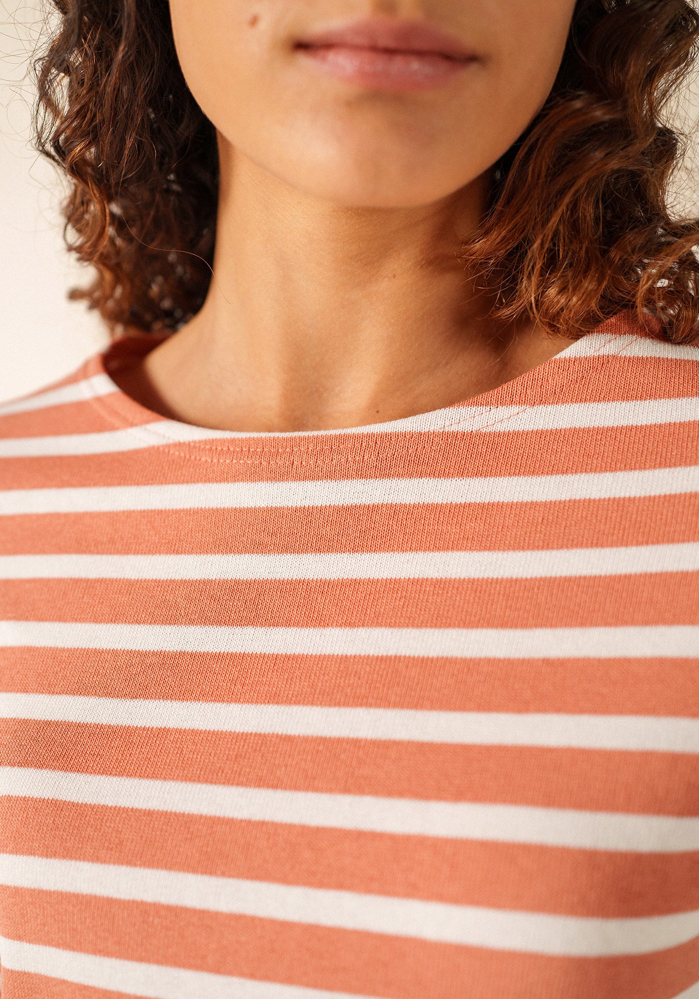 MERIDAME II Breton Shirt (CLAY / WHITE)