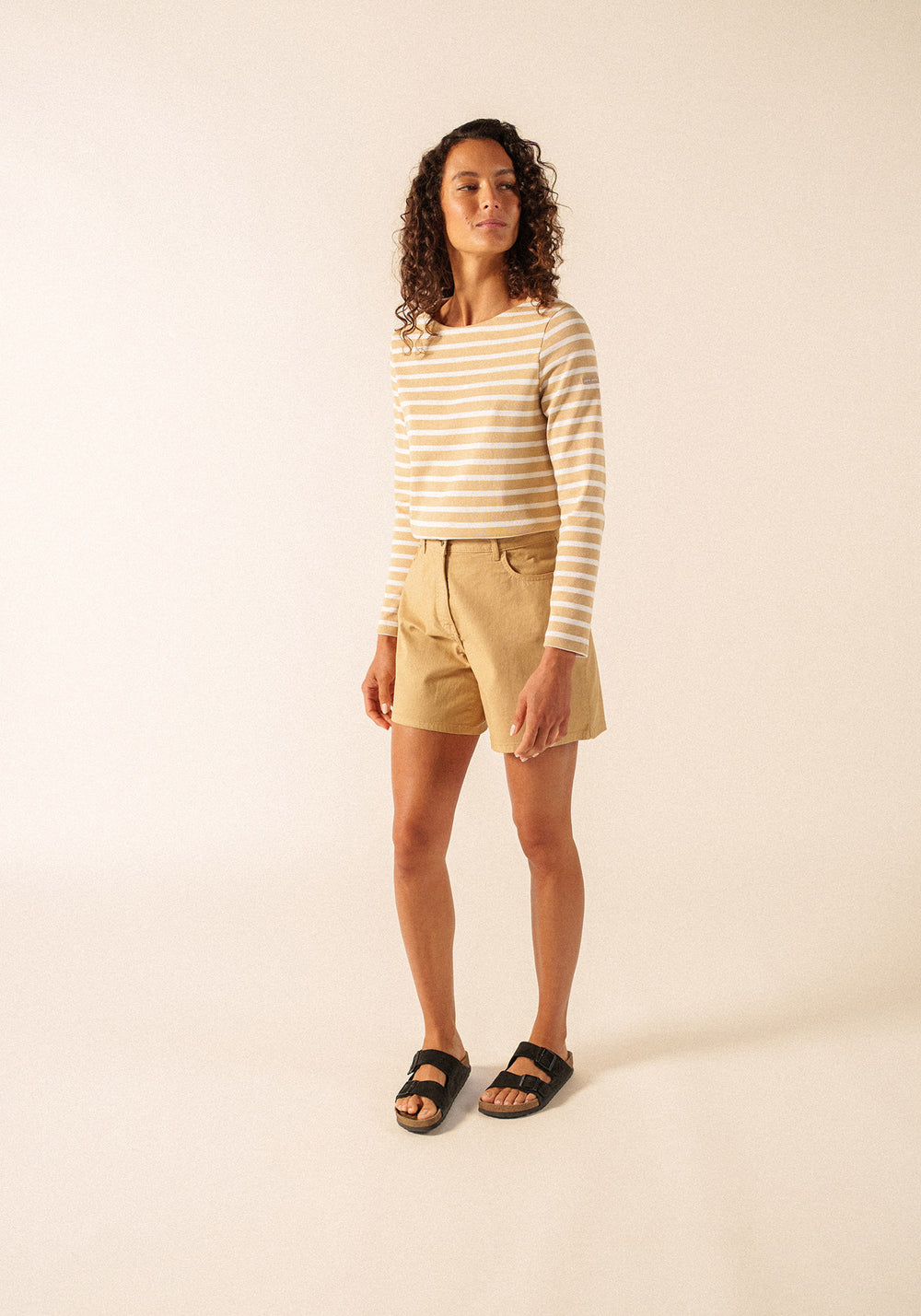 MERIDAME II Breton Shirt (SAIL CANVAS / WHITE)