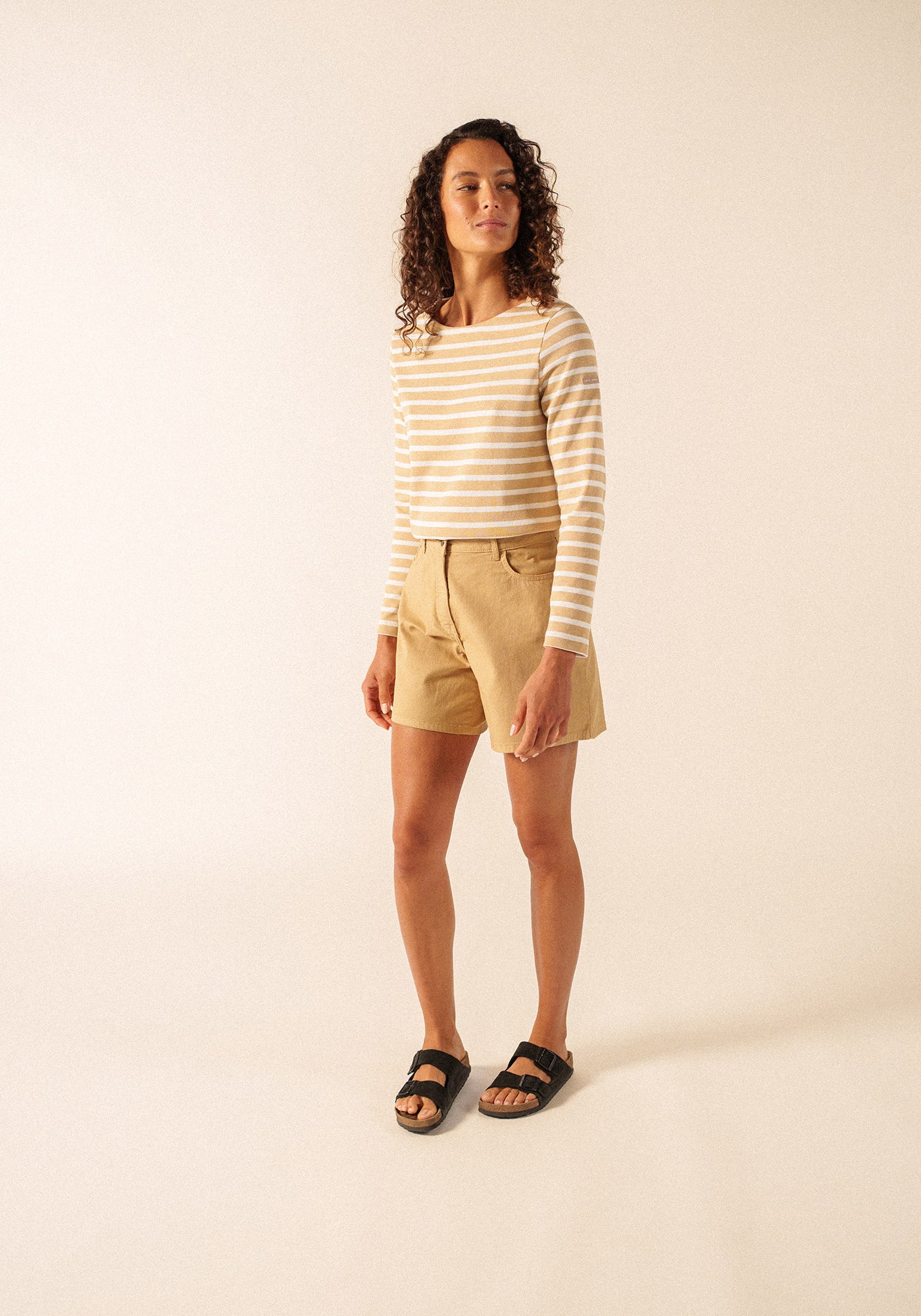 MERIDAME II Breton Shirt (SAIL CANVAS / WHITE)