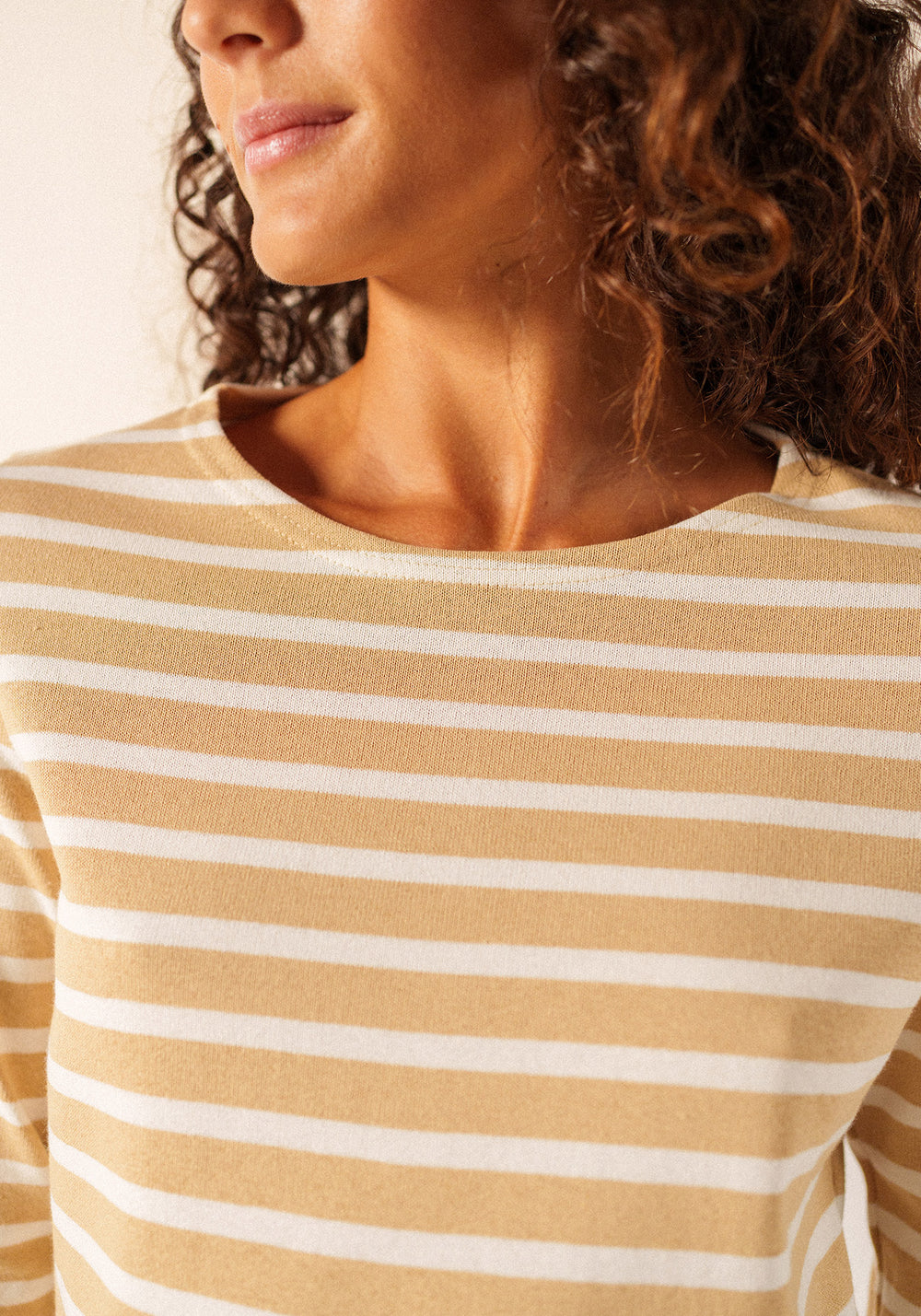 MERIDAME II Breton Shirt (SAIL CANVAS / WHITE)