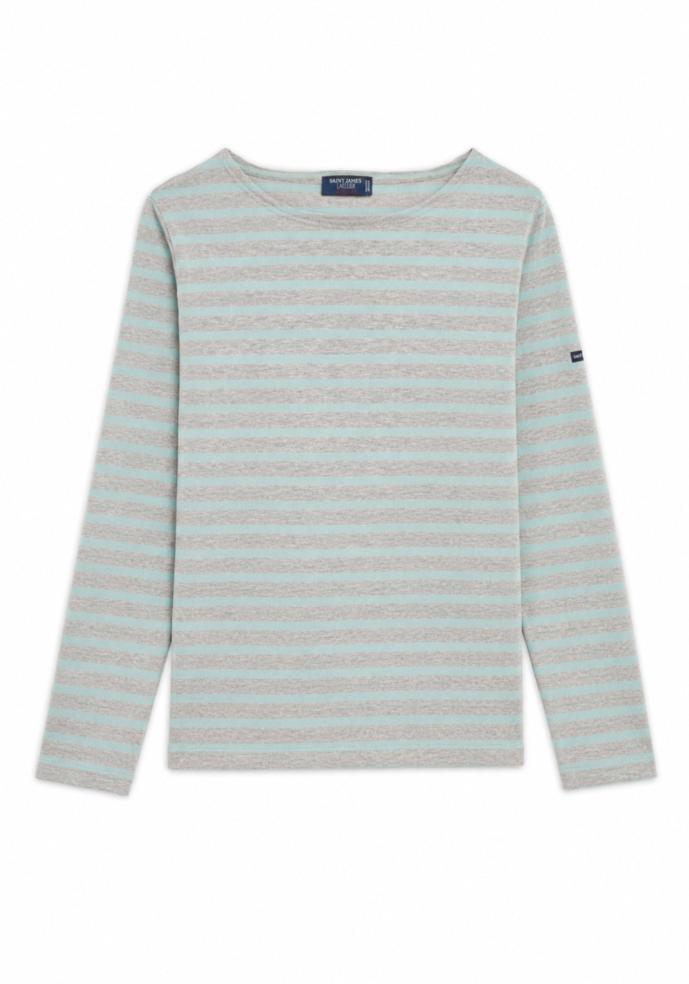 MERIDAME II Breton Shirt (PEARL  MELANGE / LIGHT COASTAL BLUE)