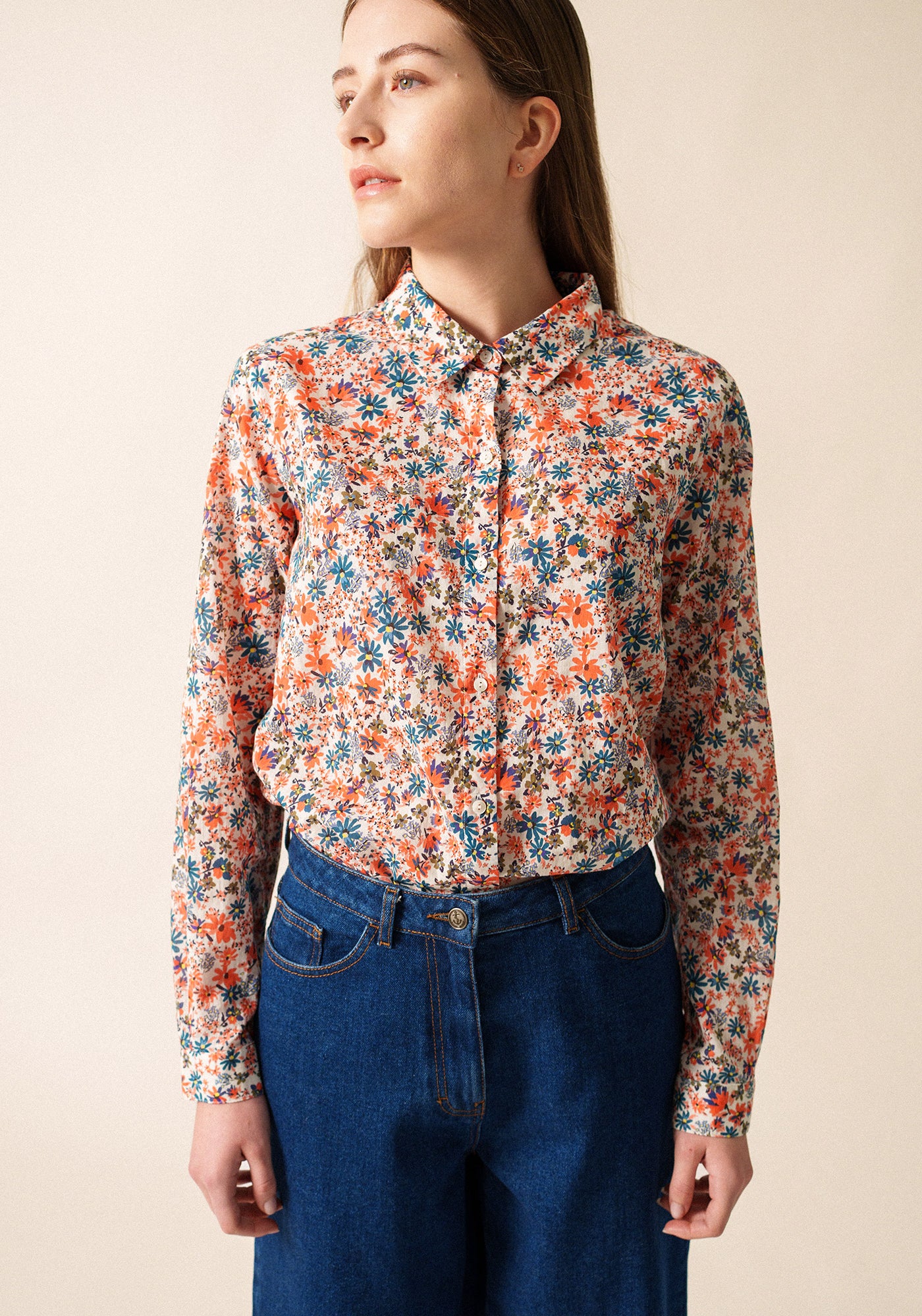 Fanny Veil Blouse (FLORAL)