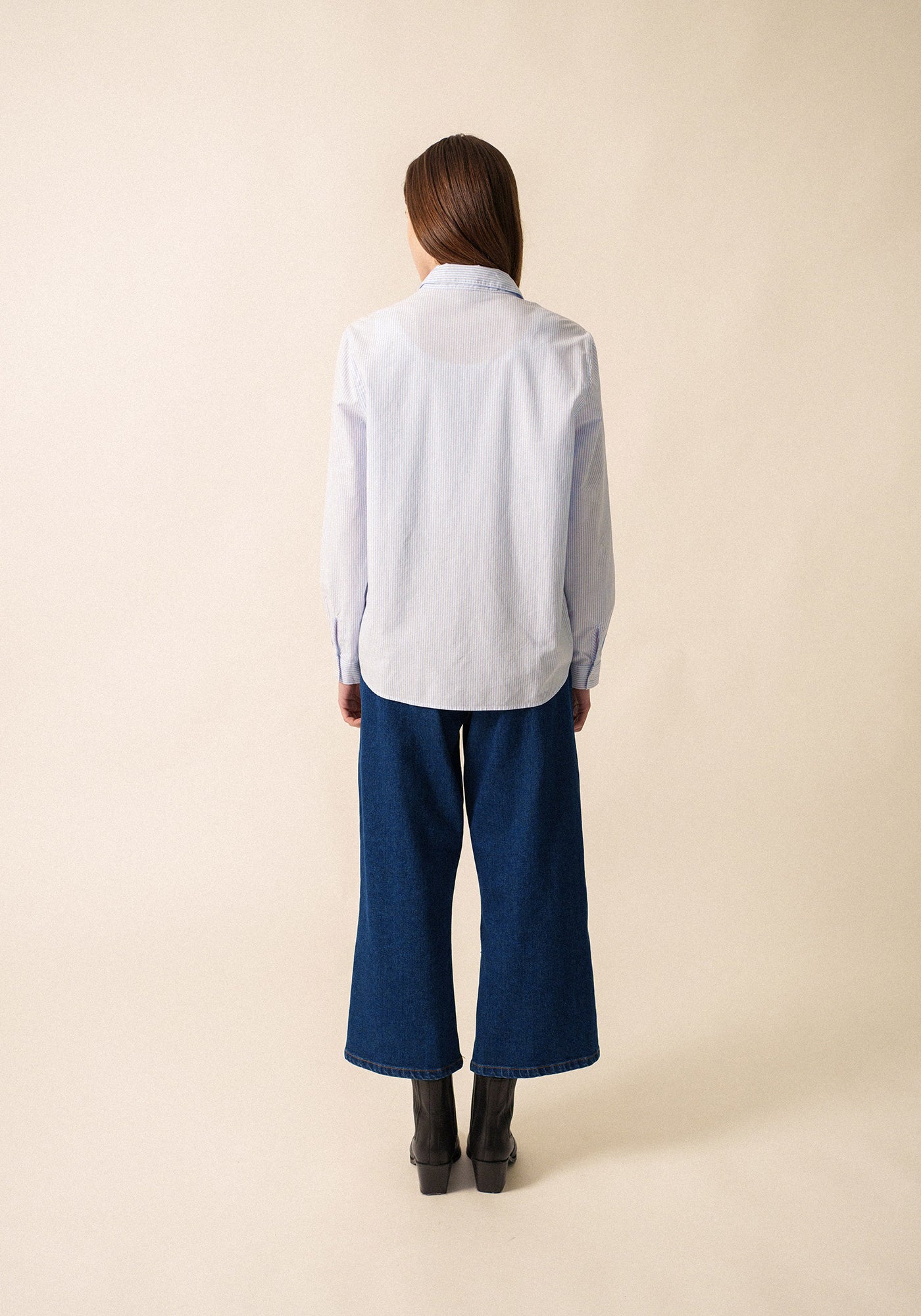 Lena Striped Shirt (WHITE / LIGHT BLUE)