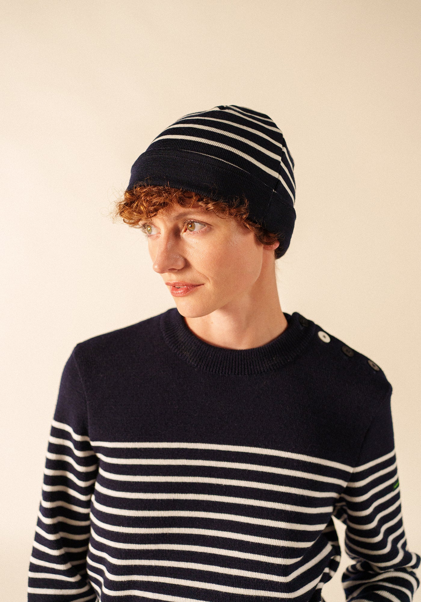 Glowline Binic Fisherman Sweater (NAVY / GLOW)