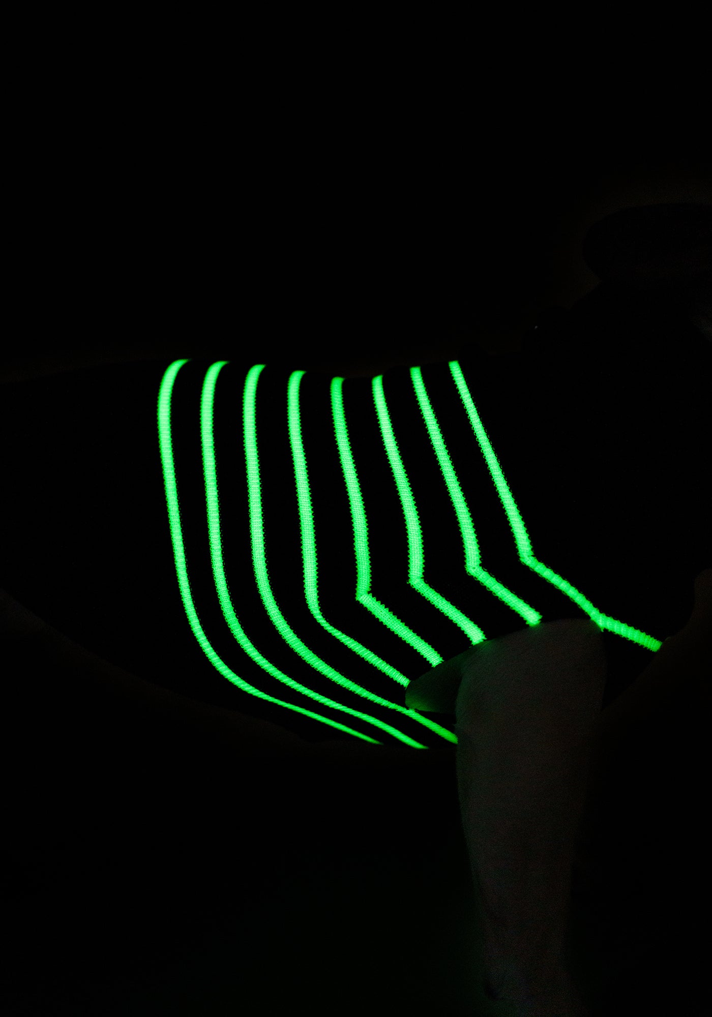 Parisian Pup Glowline Sweater (NAVY / GLOW)