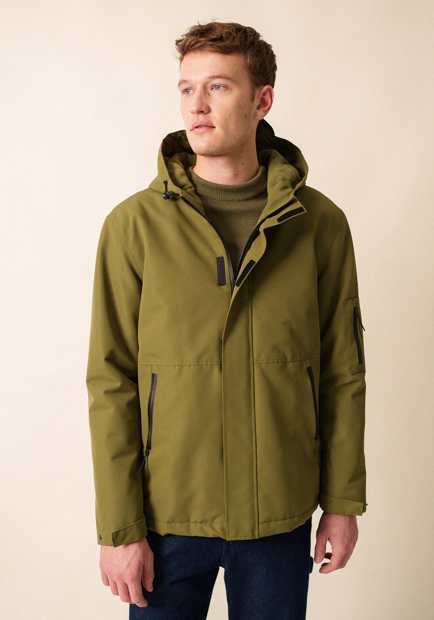 St Denis Hooded Jacket (OLIVE GREEN)