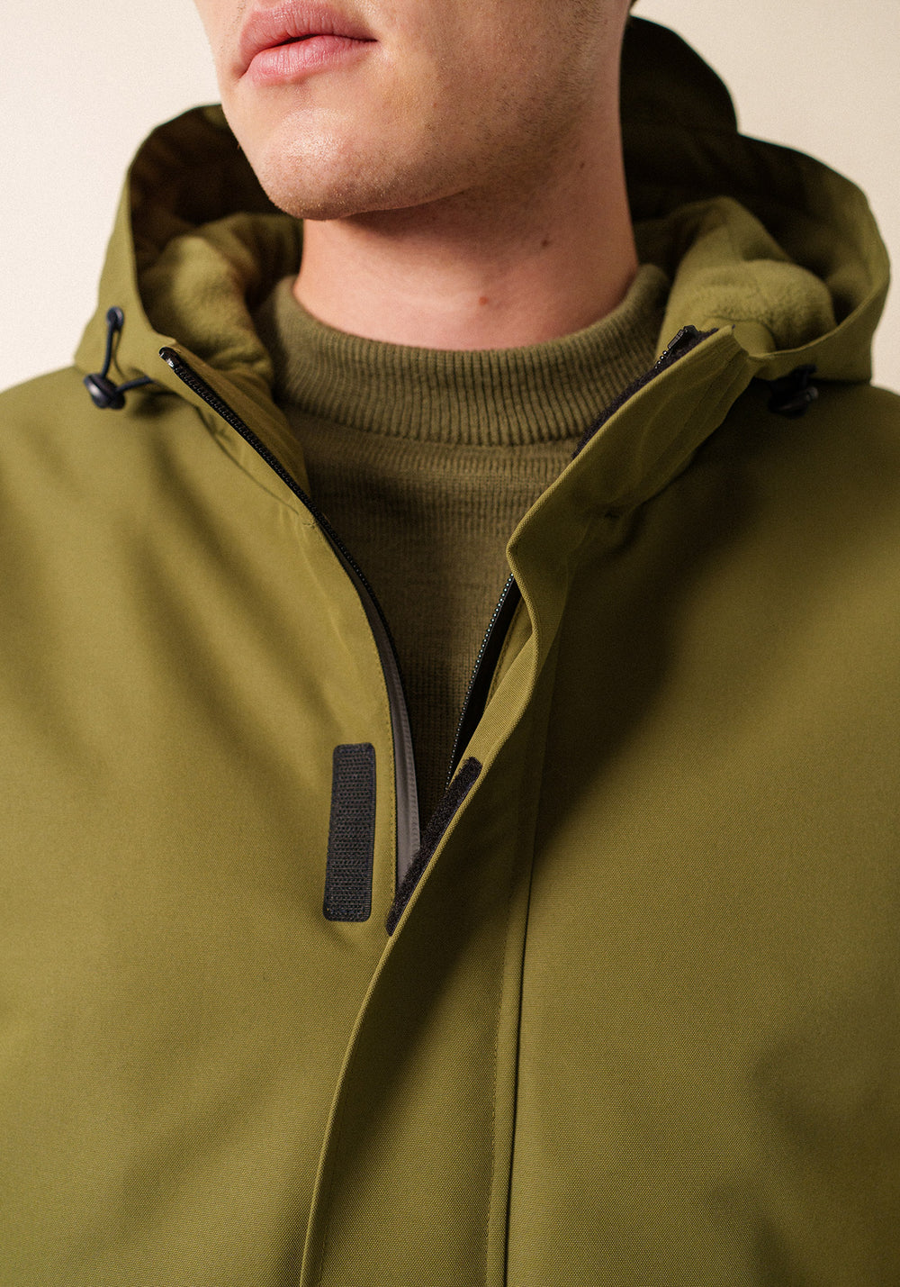 St Denis Hooded Jacket (OLIVE GREEN)