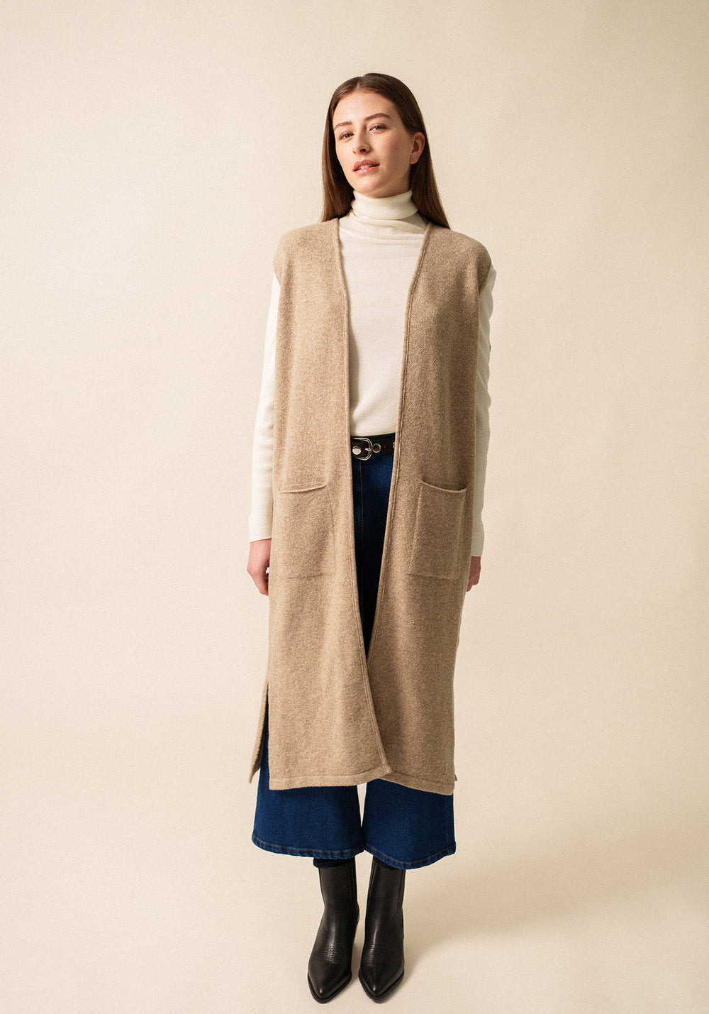 Geneve Knit Vest (BEIGE)