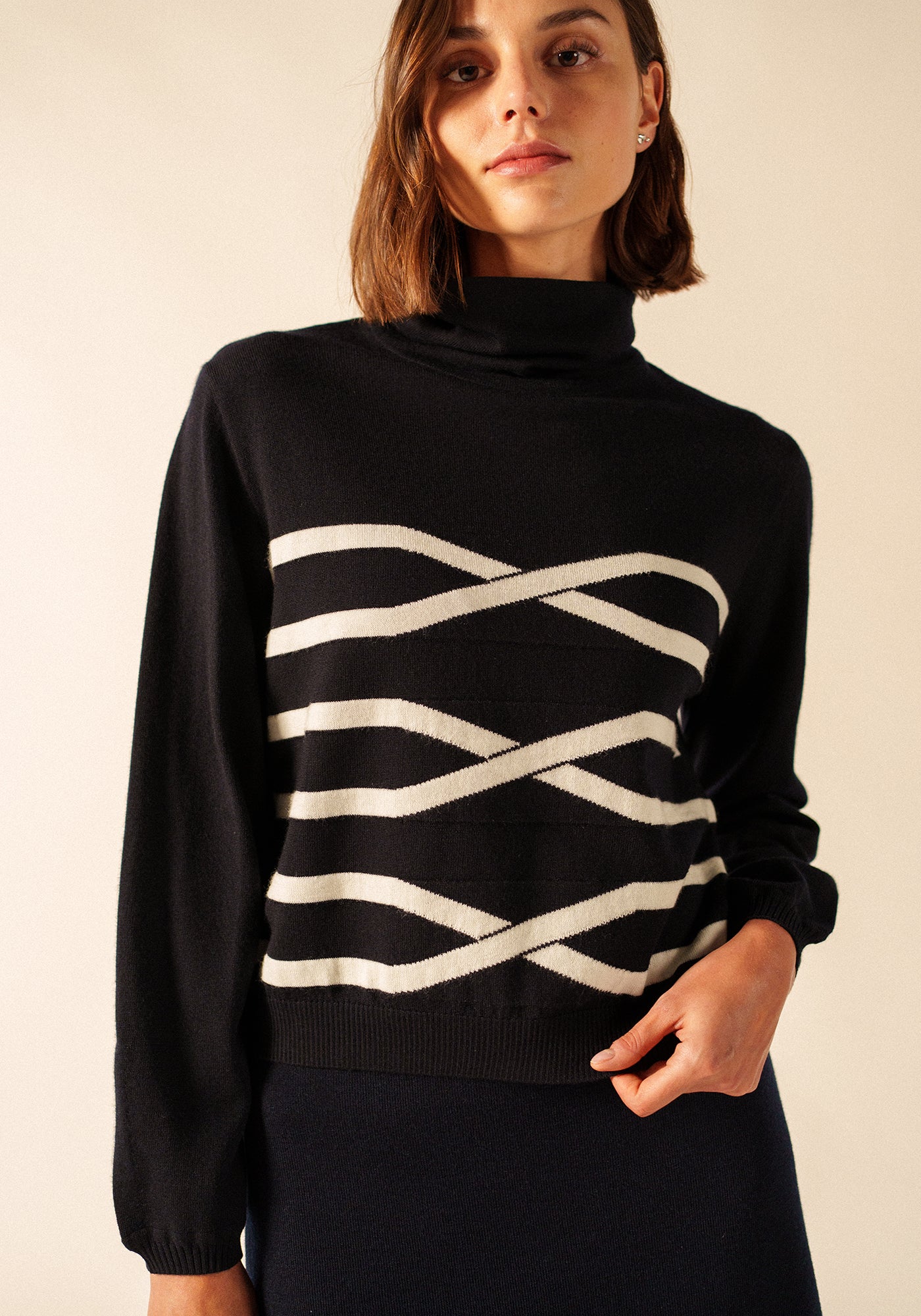 Sailor Sweater x Isabelle Ballu (NAVY / IVORY)
