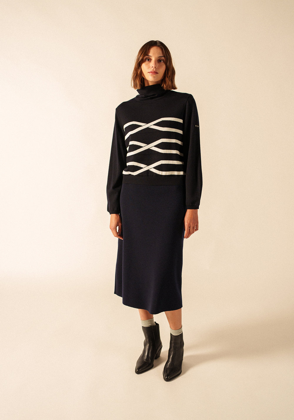 SAILOR Sweater x Isabelle Ballu (NAVY / IVORY)