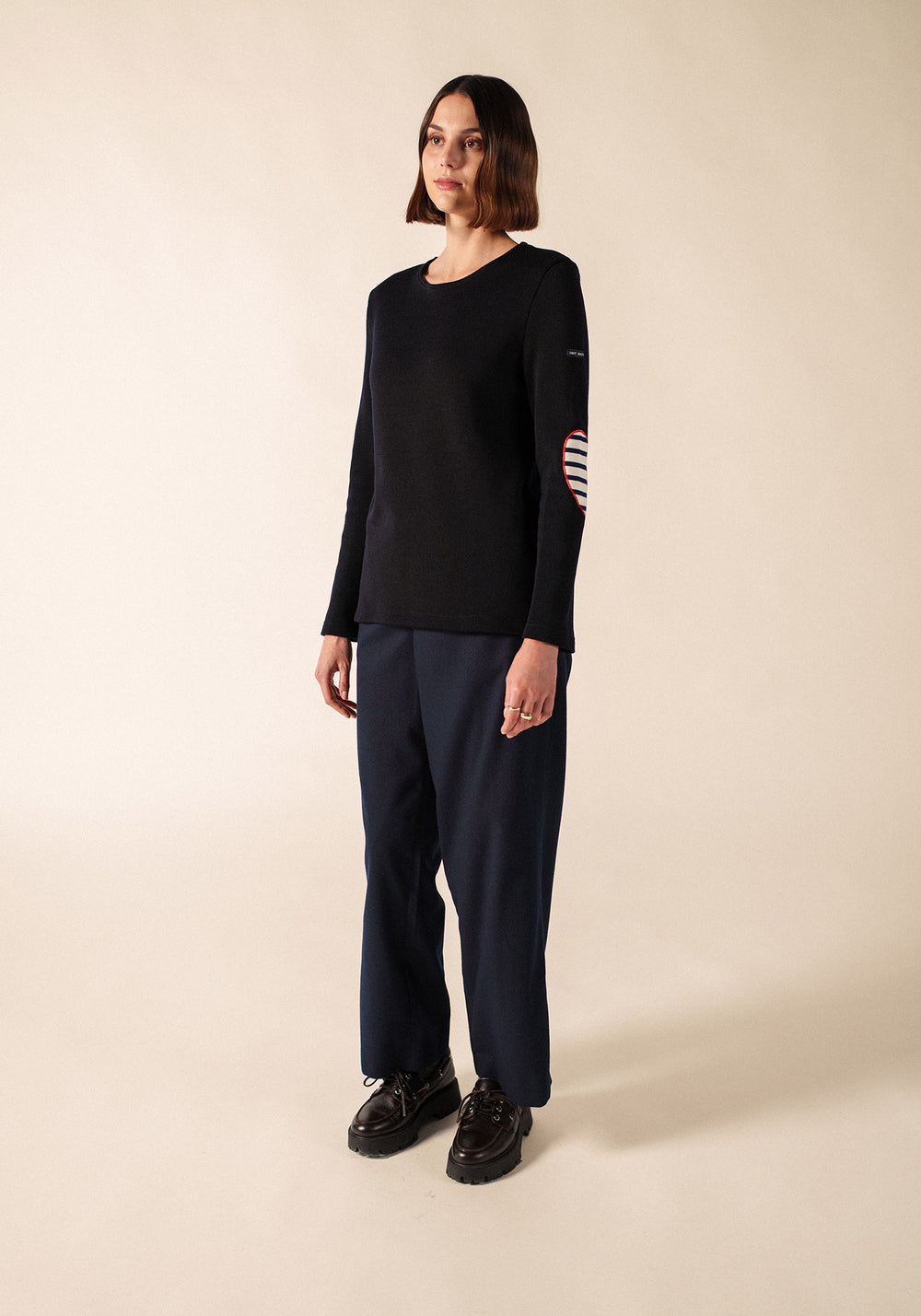 VAUJANY GEMINI SWEATER Wool Sweater (NAVY / ECRU / RED)