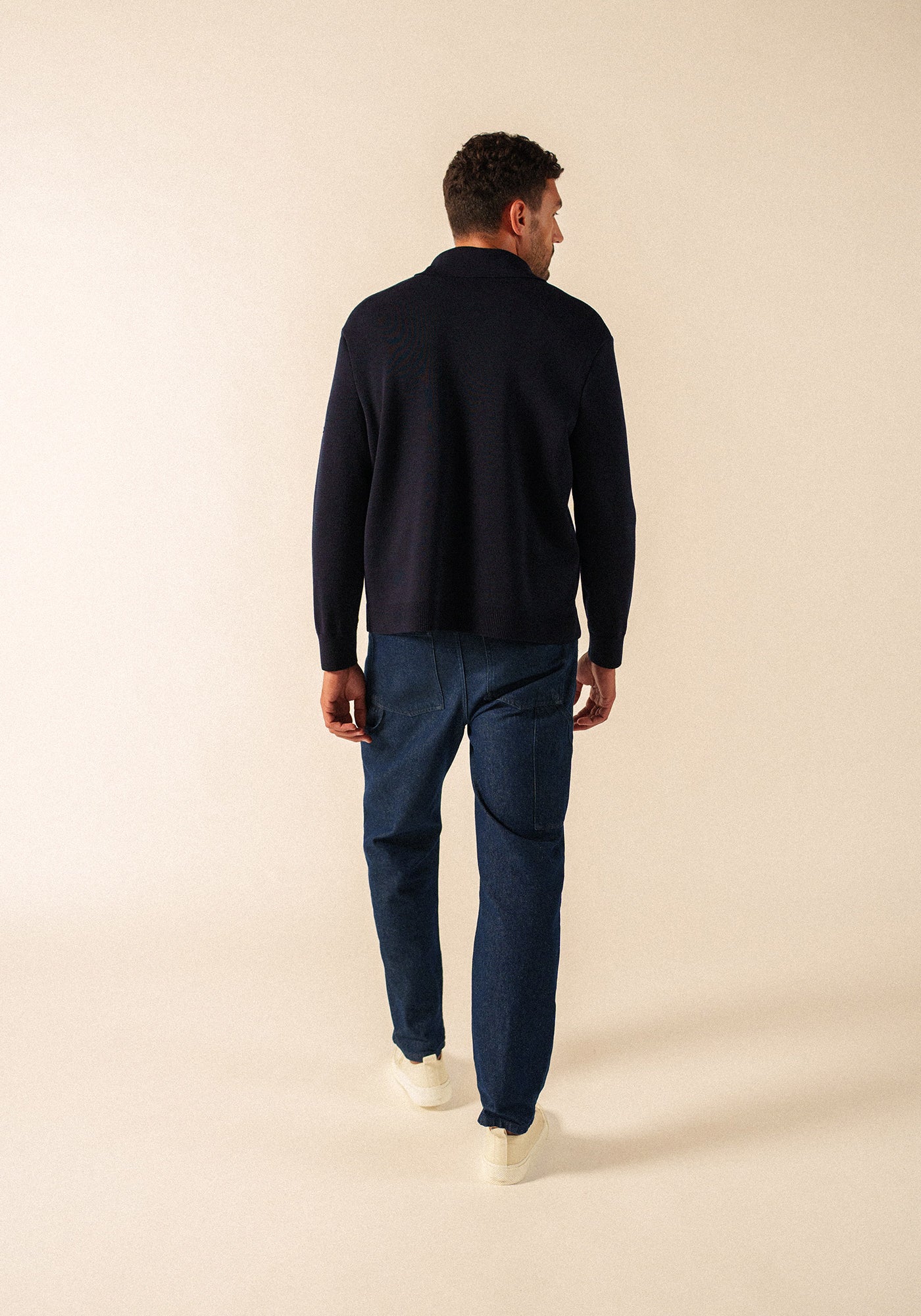 Lunel Wool Zip Jacket (NAVY)
