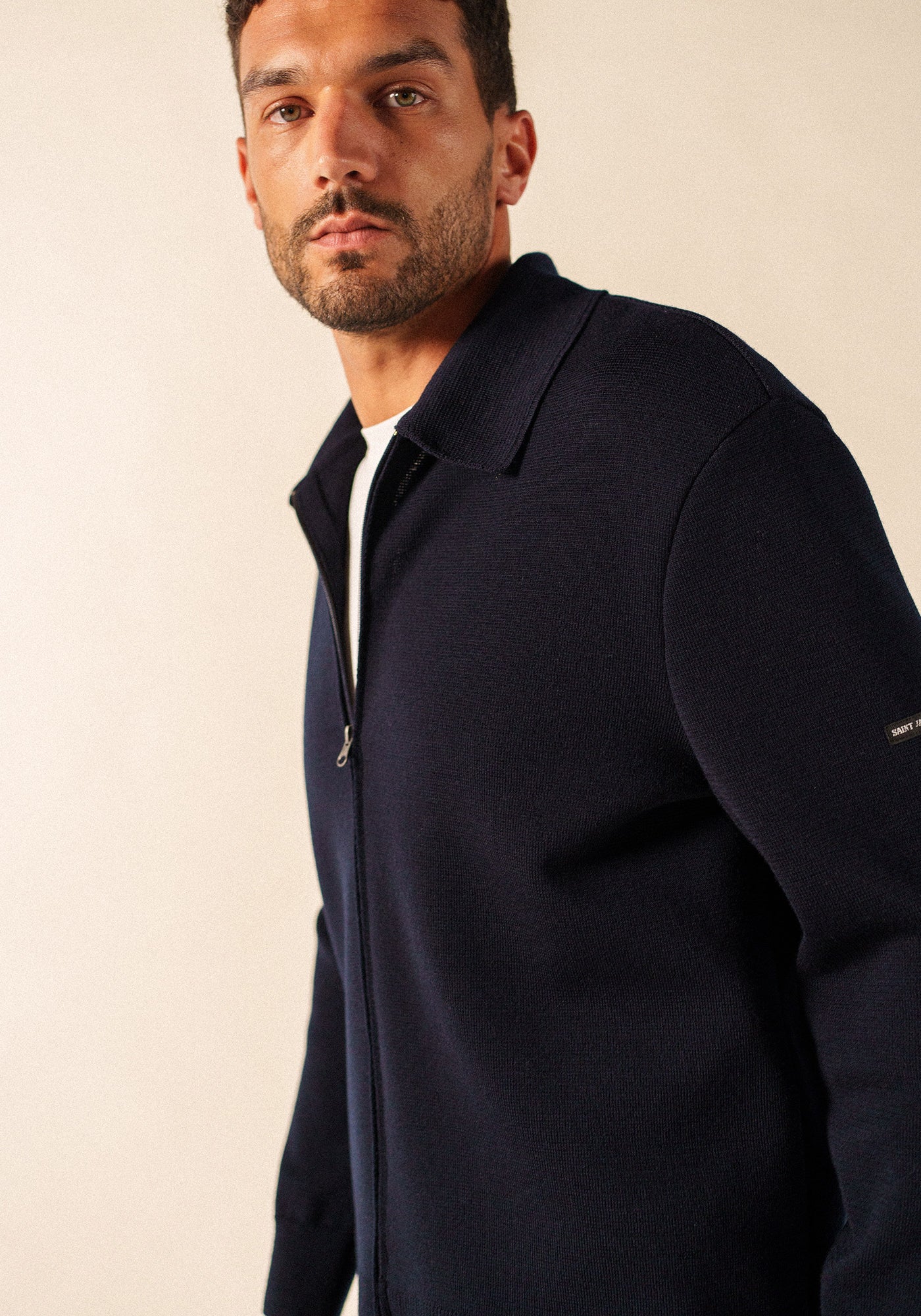 Lunel Wool Zip Jacket (NAVY)