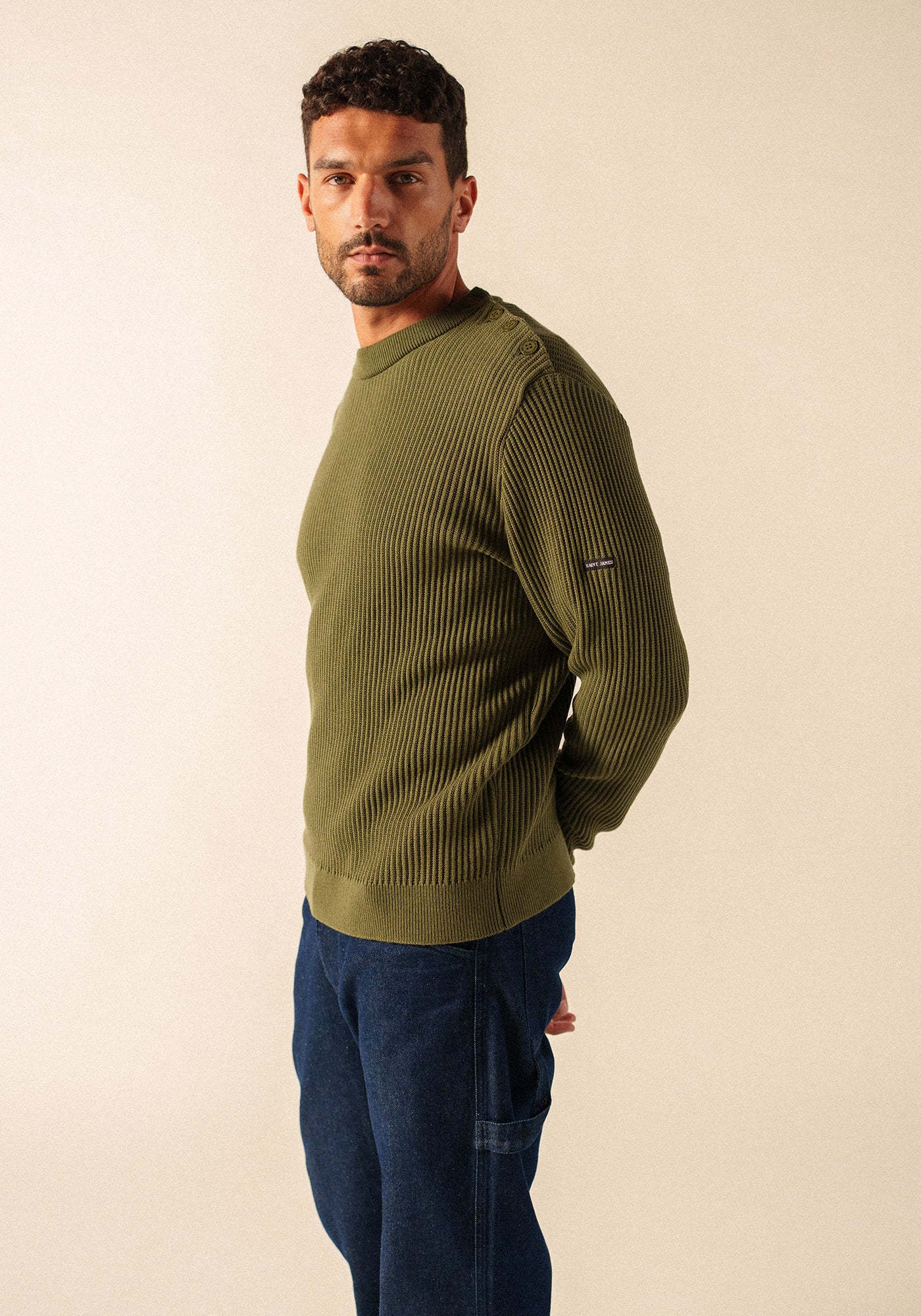 Lodeve Textured Sailor Sweater (ARMY GREEN)
