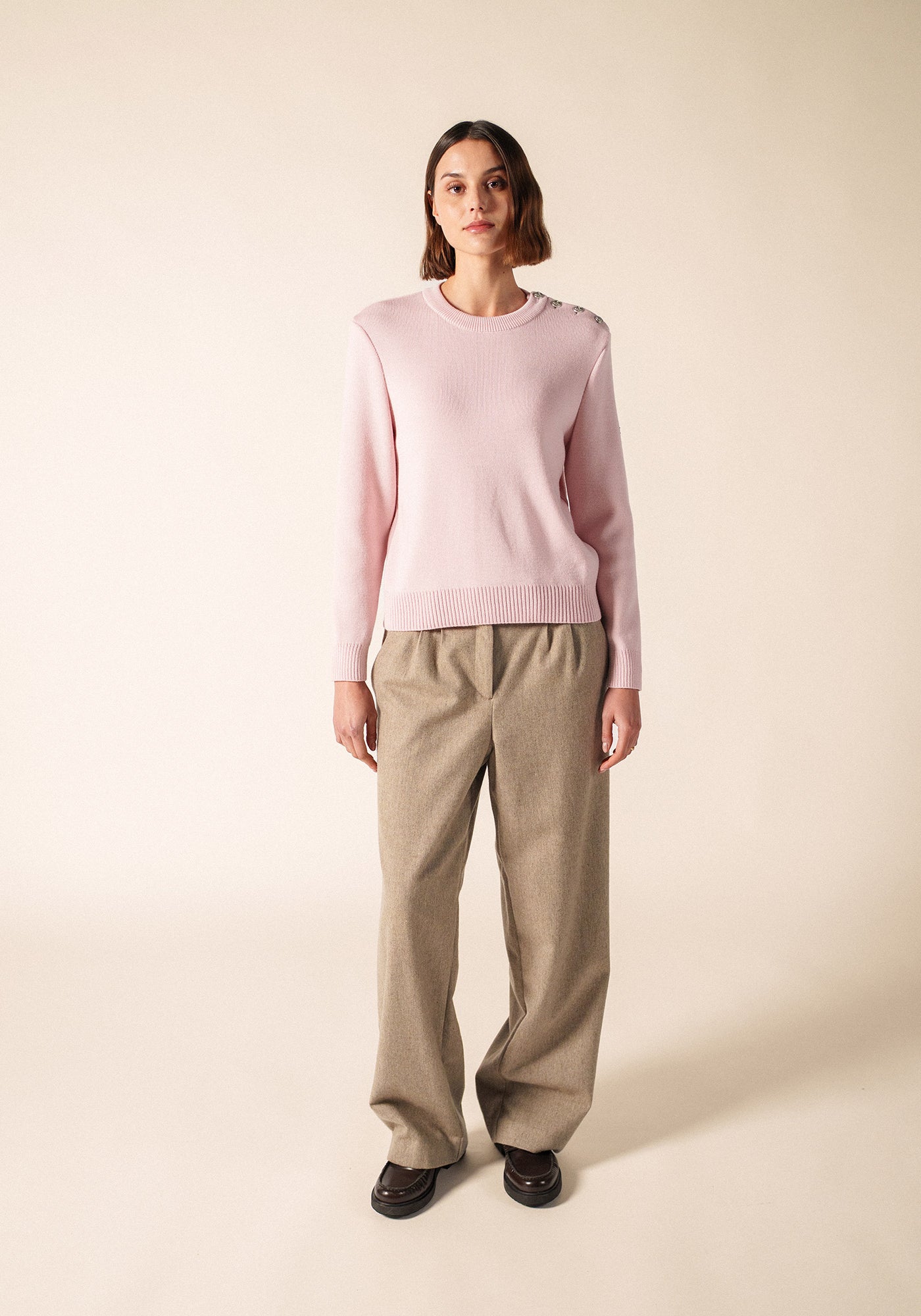 CANCALE Fisherman Sweater for Women (PALE PINK)