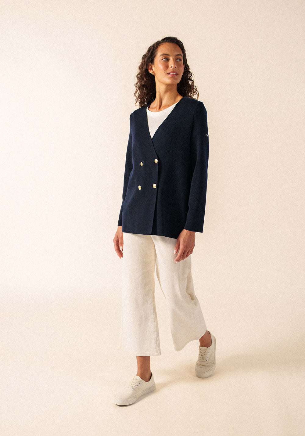Frontignan Nautical Knit Jacket (NAVY)