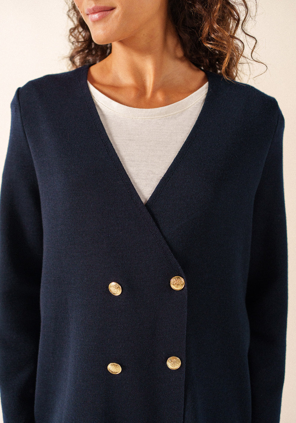 Frontignan Nautical Knit Jacket (NAVY)