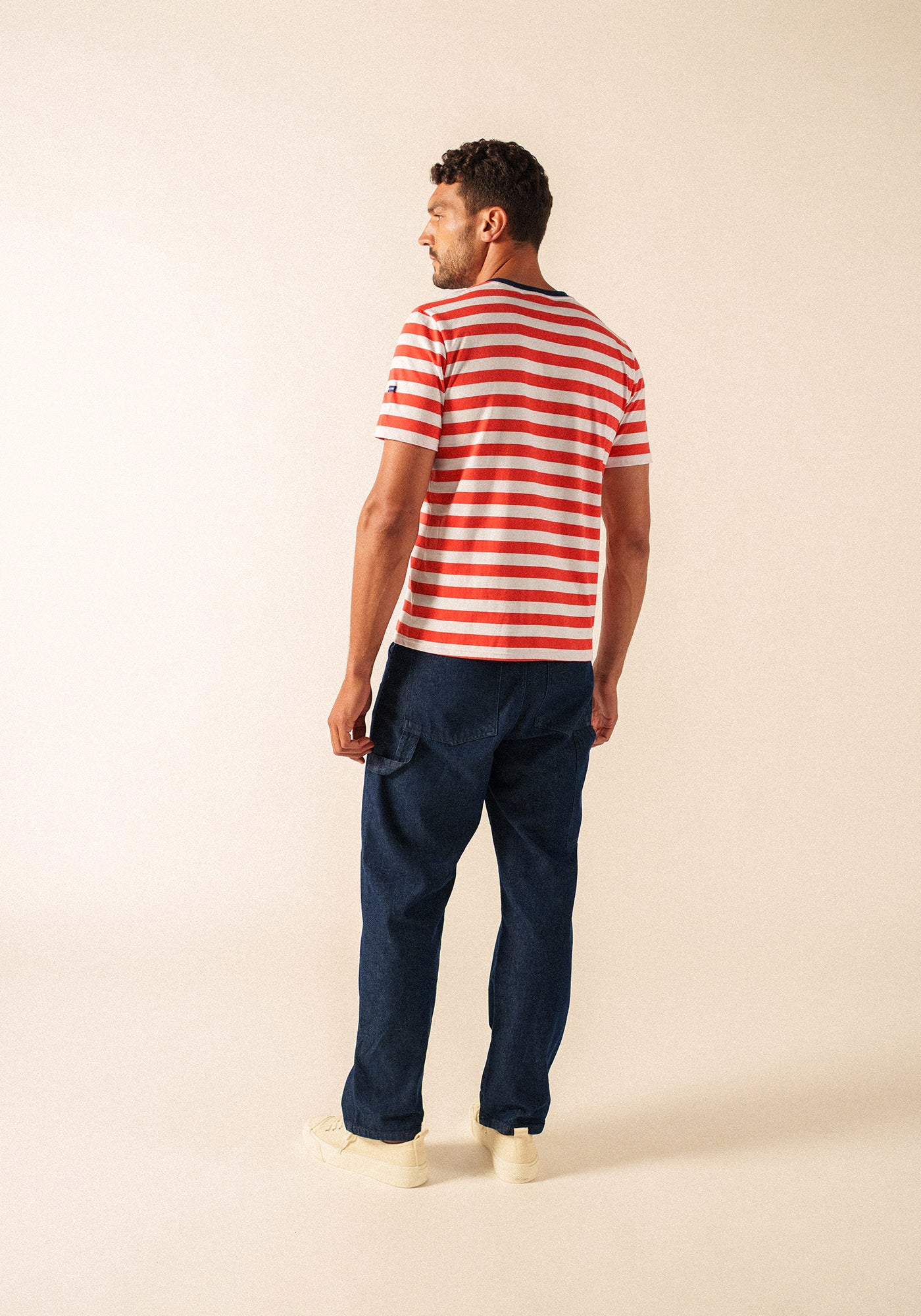 AUDIERNE Breton Shirt (POPPY RED / WHITE / NAVY)