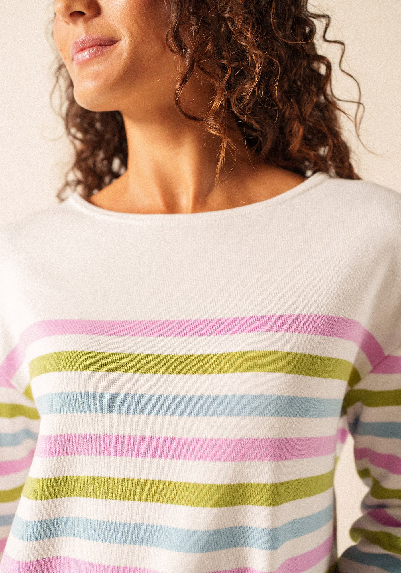 ECRIN COTTON TRICOLOR Striped Sweater (ACCALMIE)