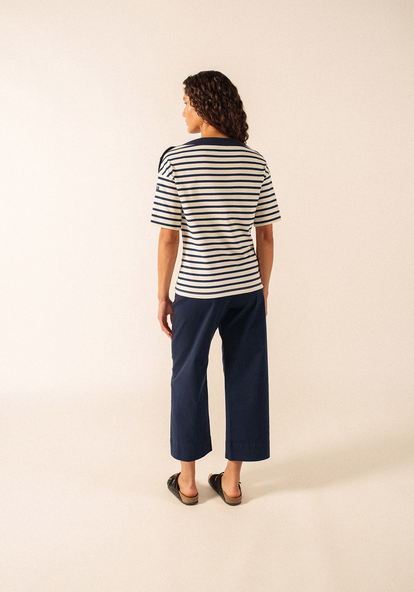 Geri Breton Tee x Isabelle Ballu (ECRU / NAVY)
