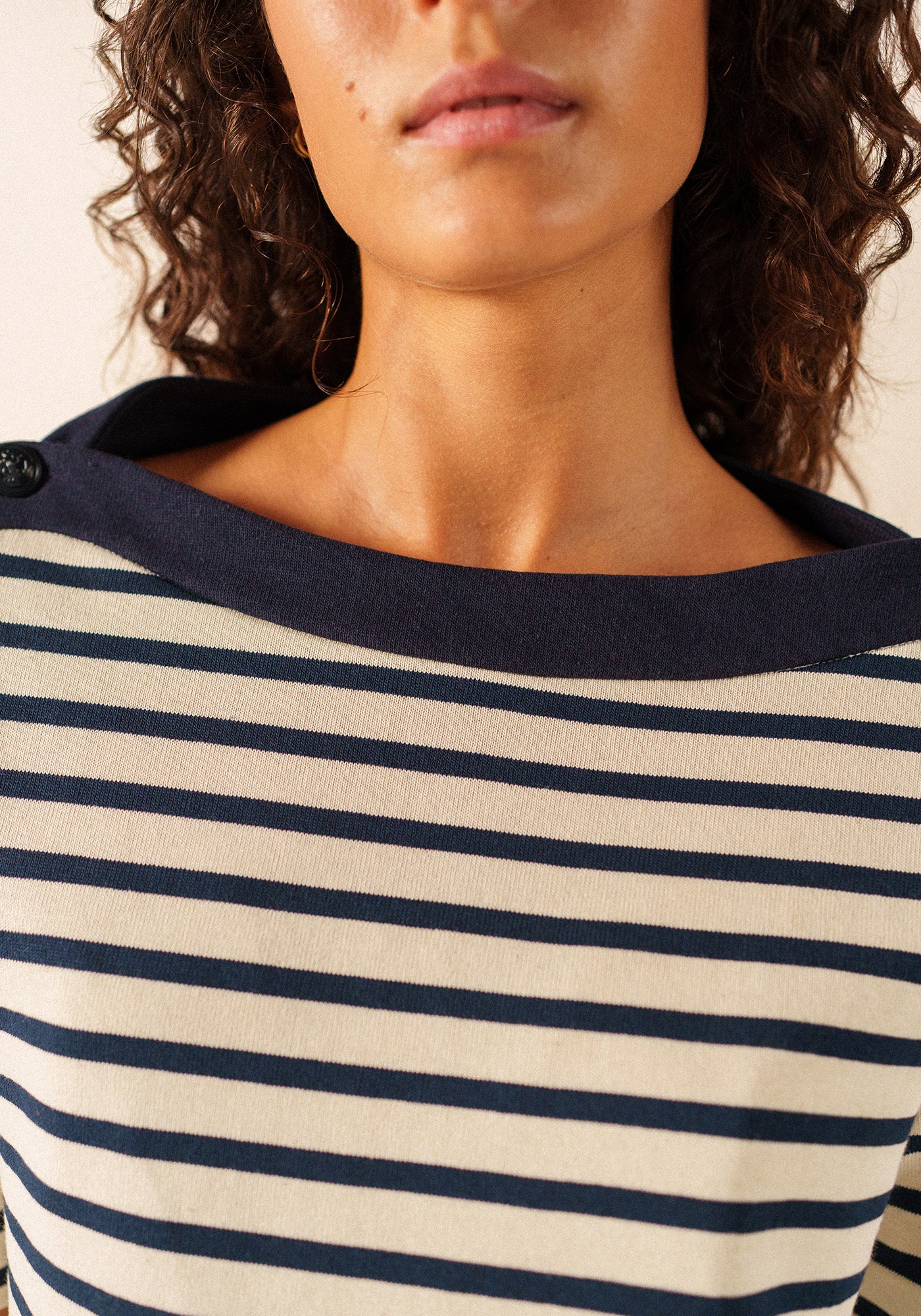 Geri Breton Tee x Isabelle Ballu (ECRU / NAVY)