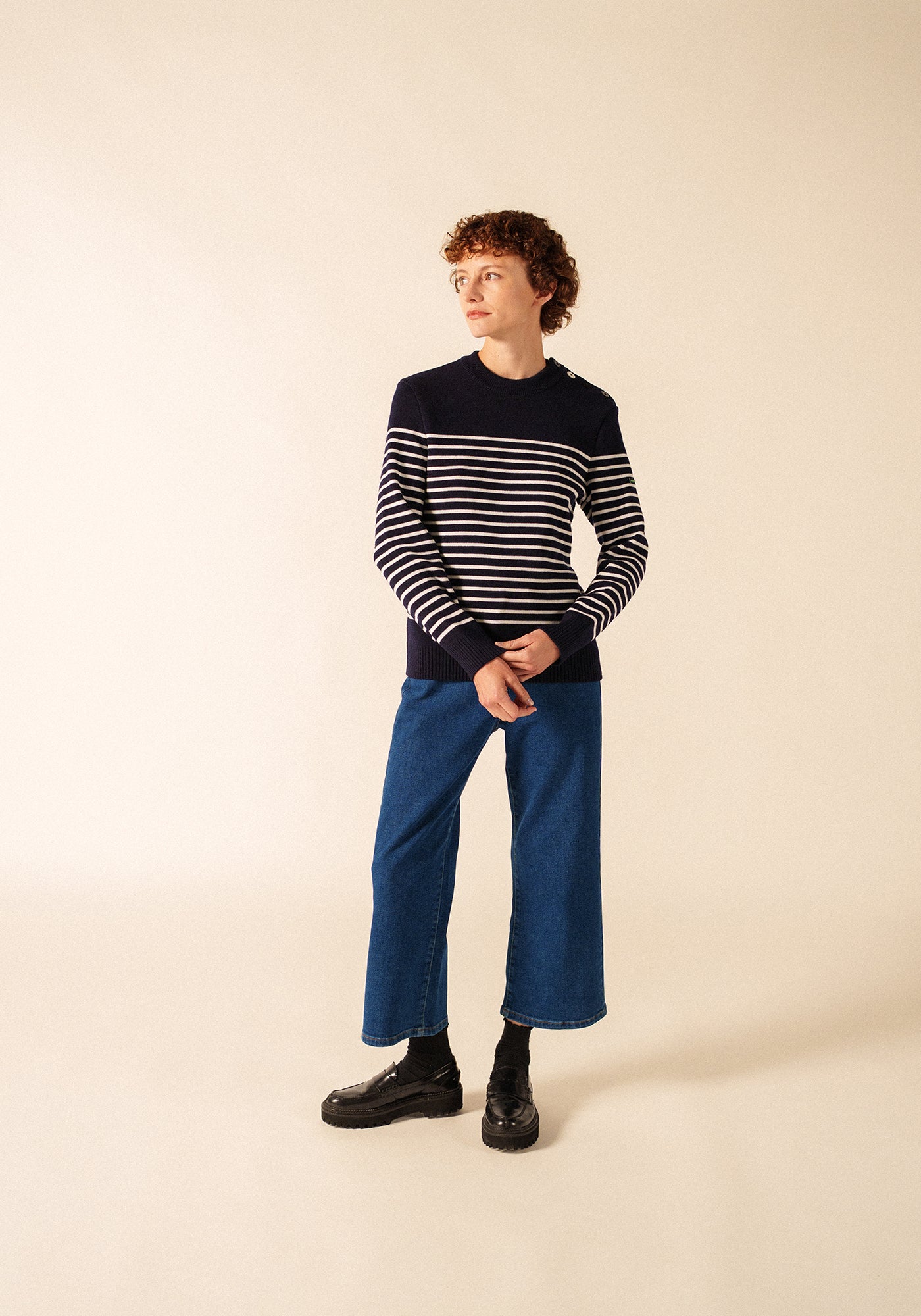 Glowline Wool Beanie (NAVY / GLOW)