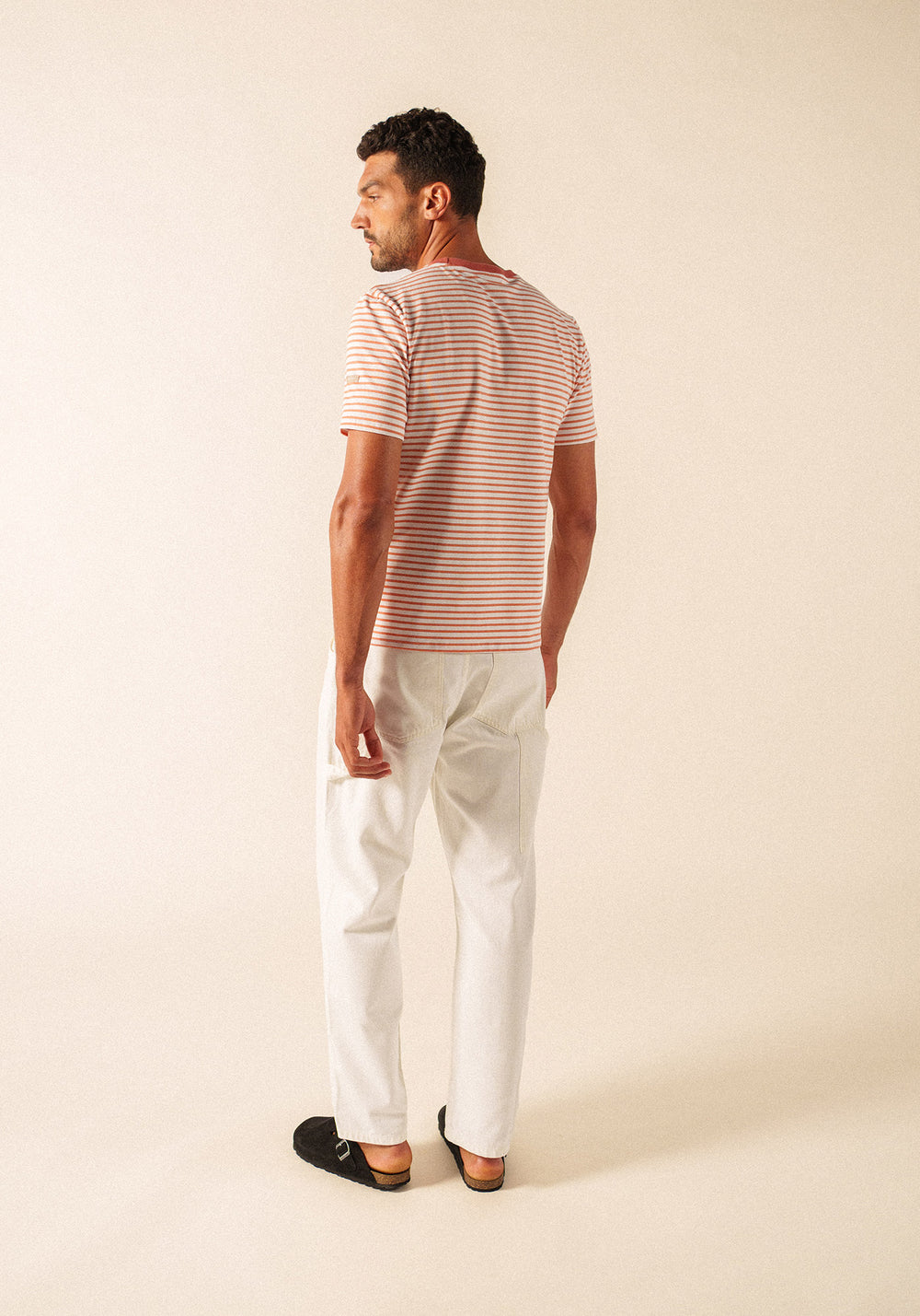 PLOUHINEC French Nautical T-Shirt  (WHITE / CLAY)