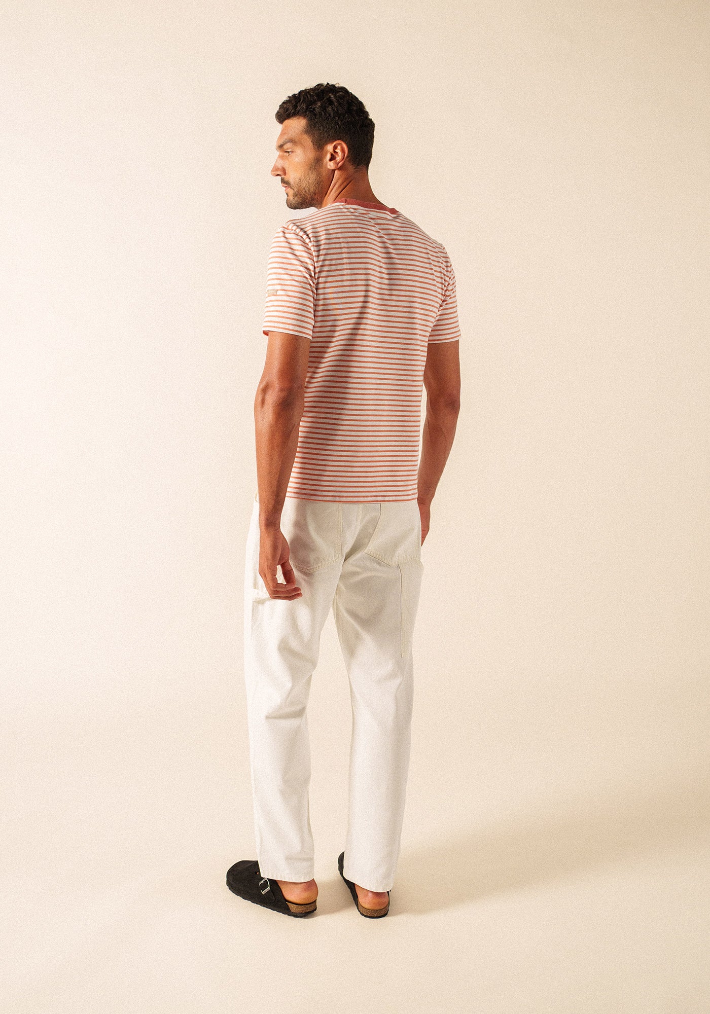 PLOUHINEC French Nautical T-Shirt  (WHITE / CLAY)