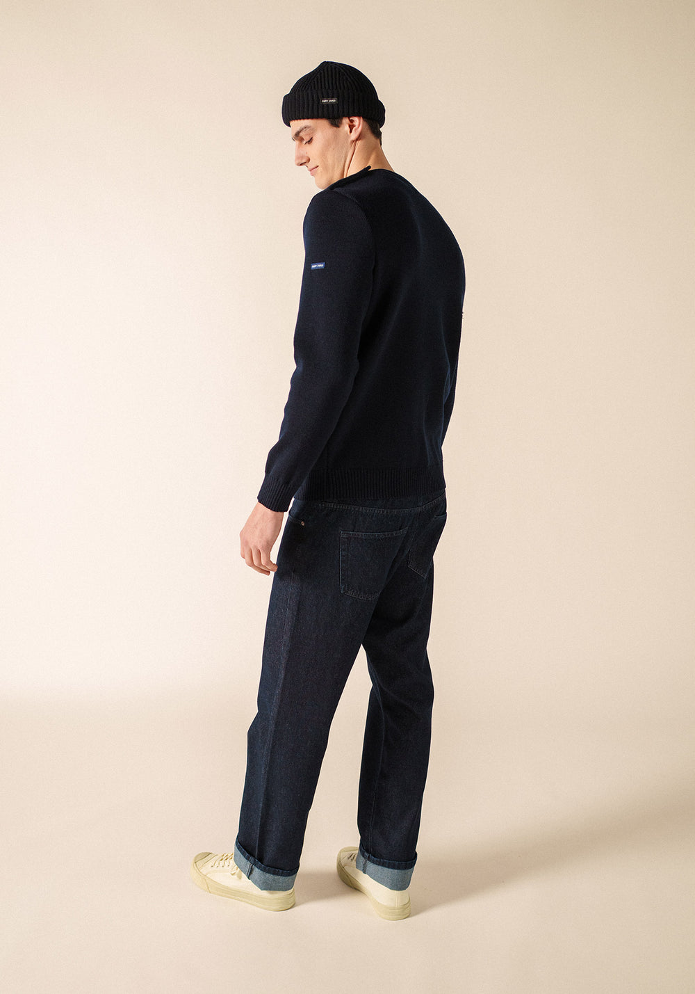 Cancale V-neck wool sweater (NAVY)