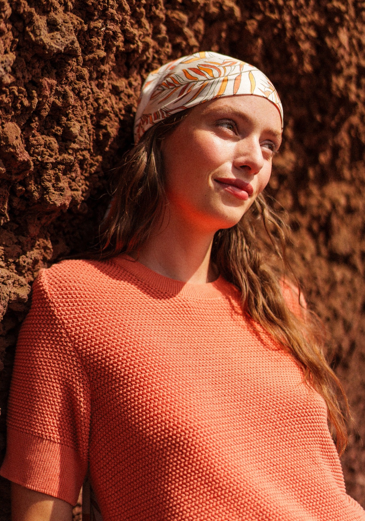 Provence Openwork Cotton & Wool Sweater (CLAY)
