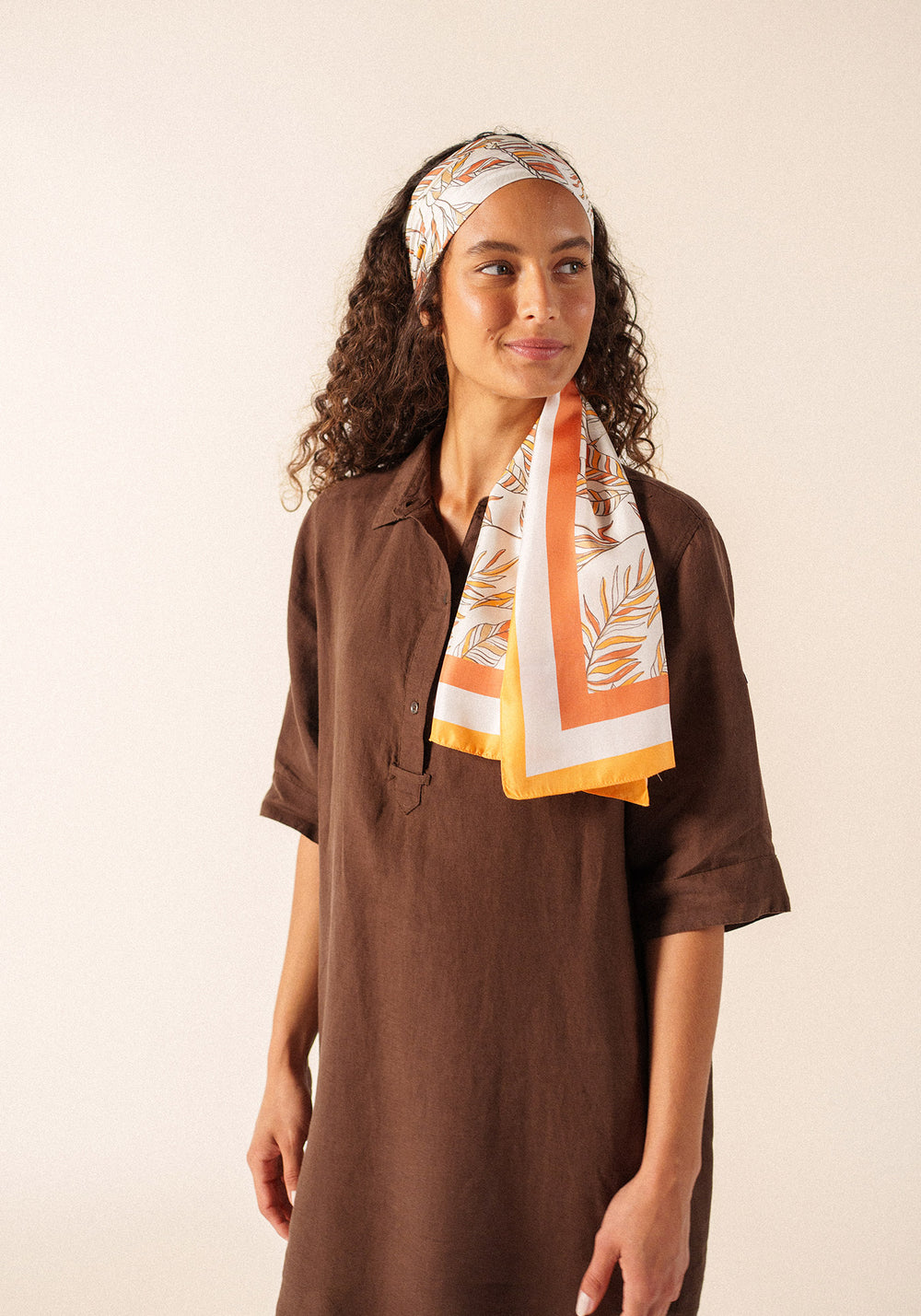 Interwoven Earth Floral Silk Long Scarf (INTERWOVEN EARTH)