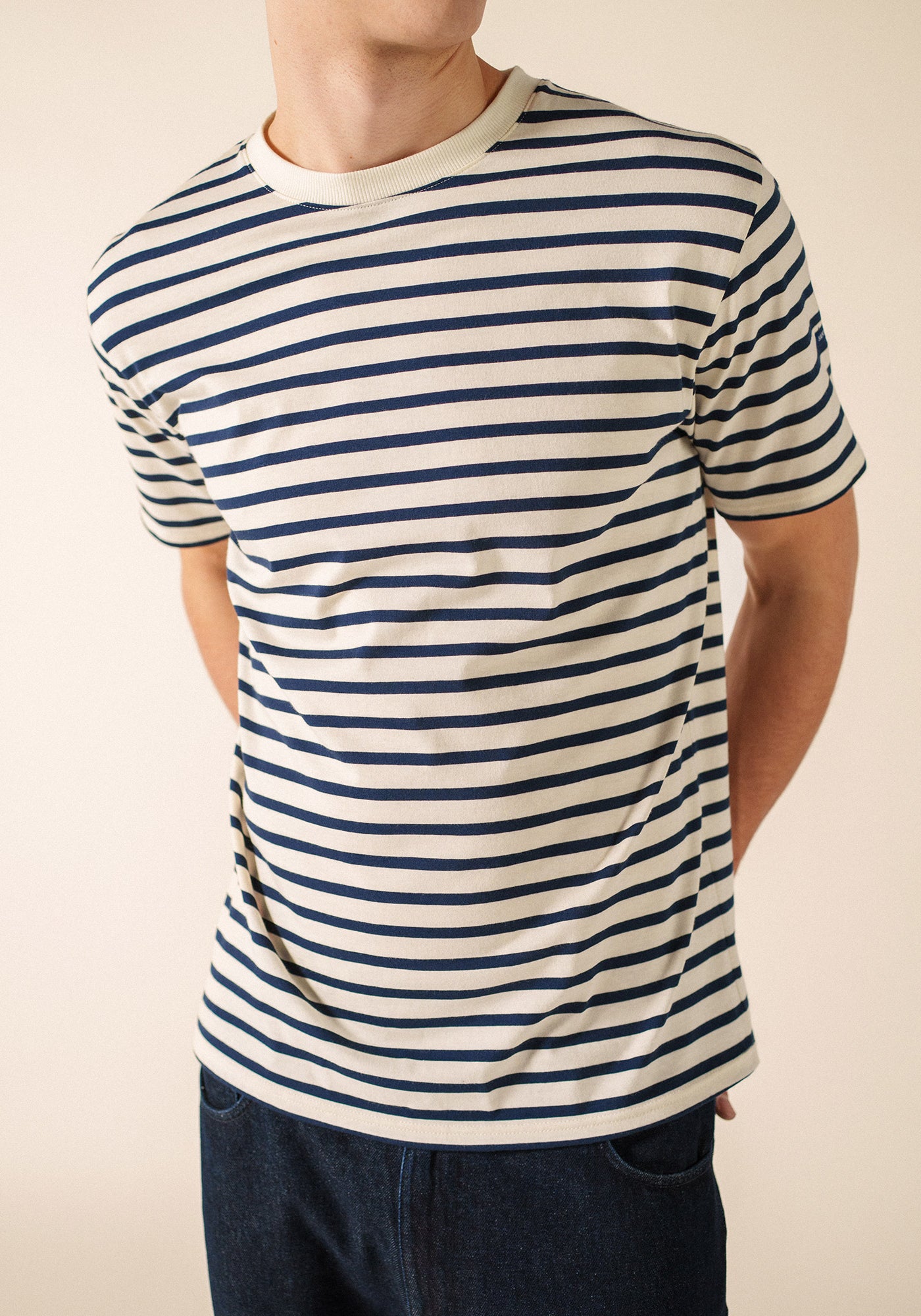 Plouider II Breton T-Shirt (ECRU / NAVY)