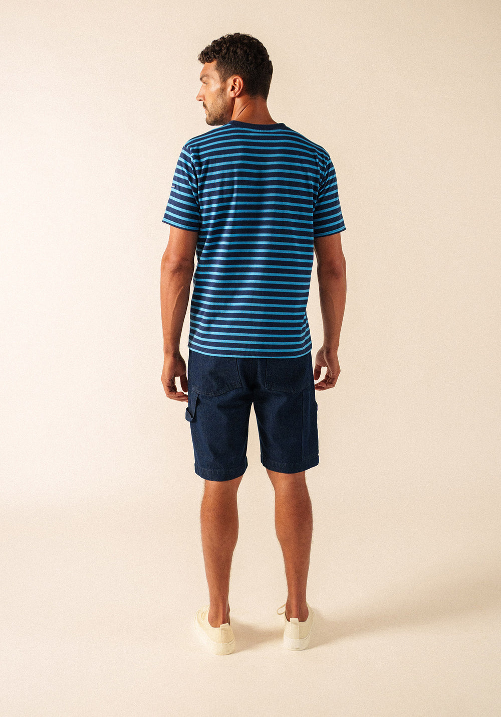 PLOUIDER II Breton T-Shirt (NAVY / CAPRI BLUE)