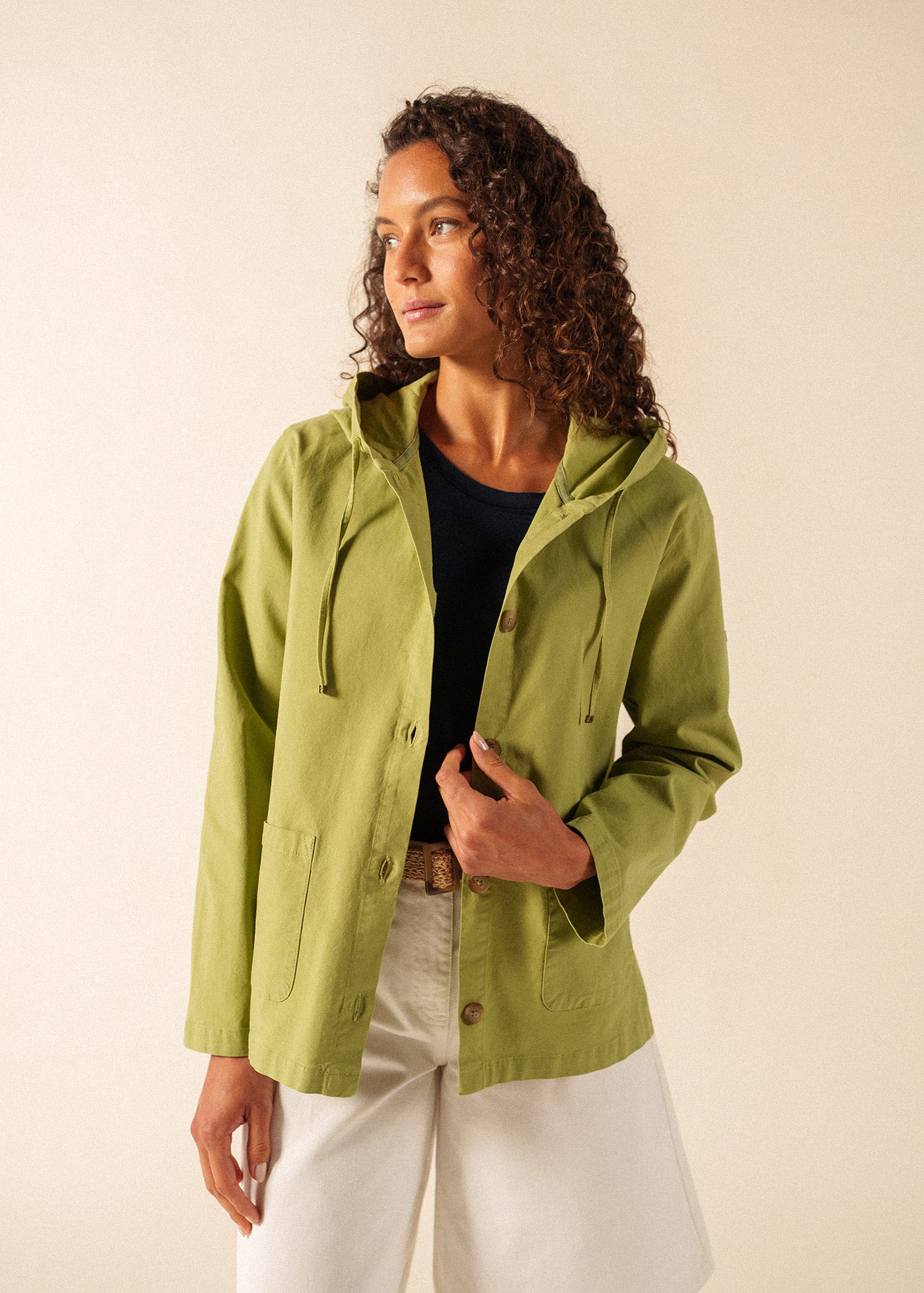 Aura Hooded Canvas Jacket | Cotton Workwear Style | Saint James