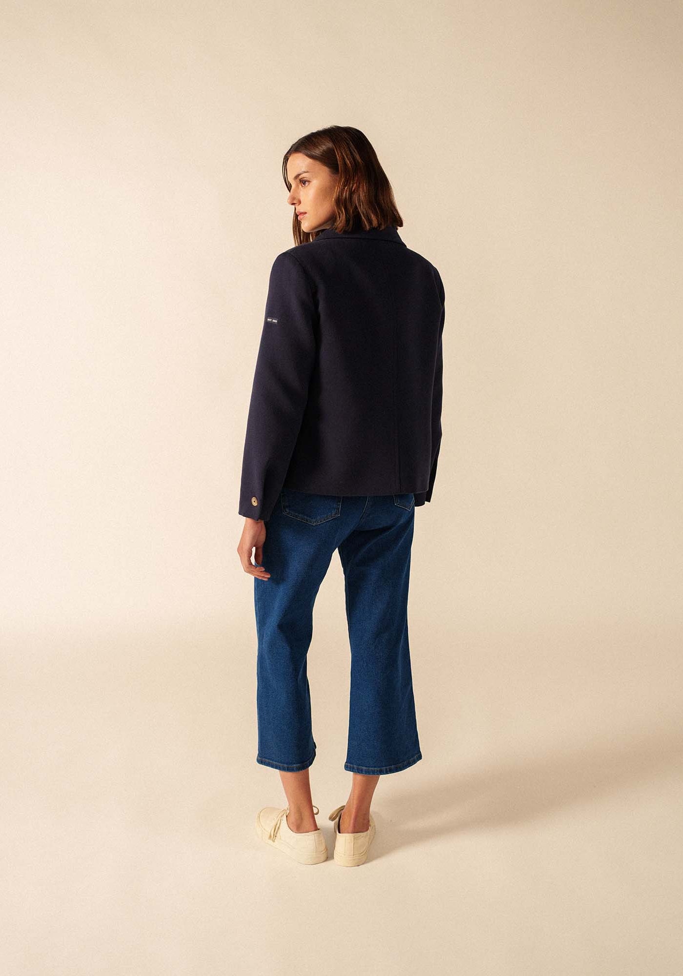 St Cathy cotton canvas peacoat (NAVY)