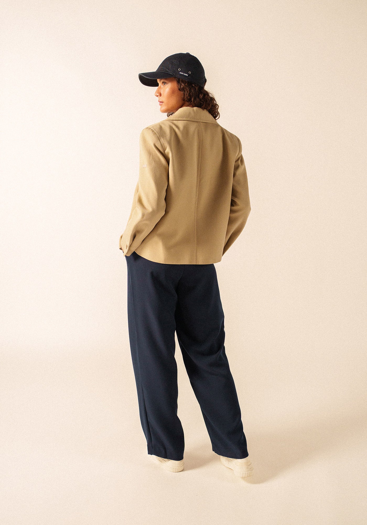 St Cathy cotton canvas peacoat (BEIGE)