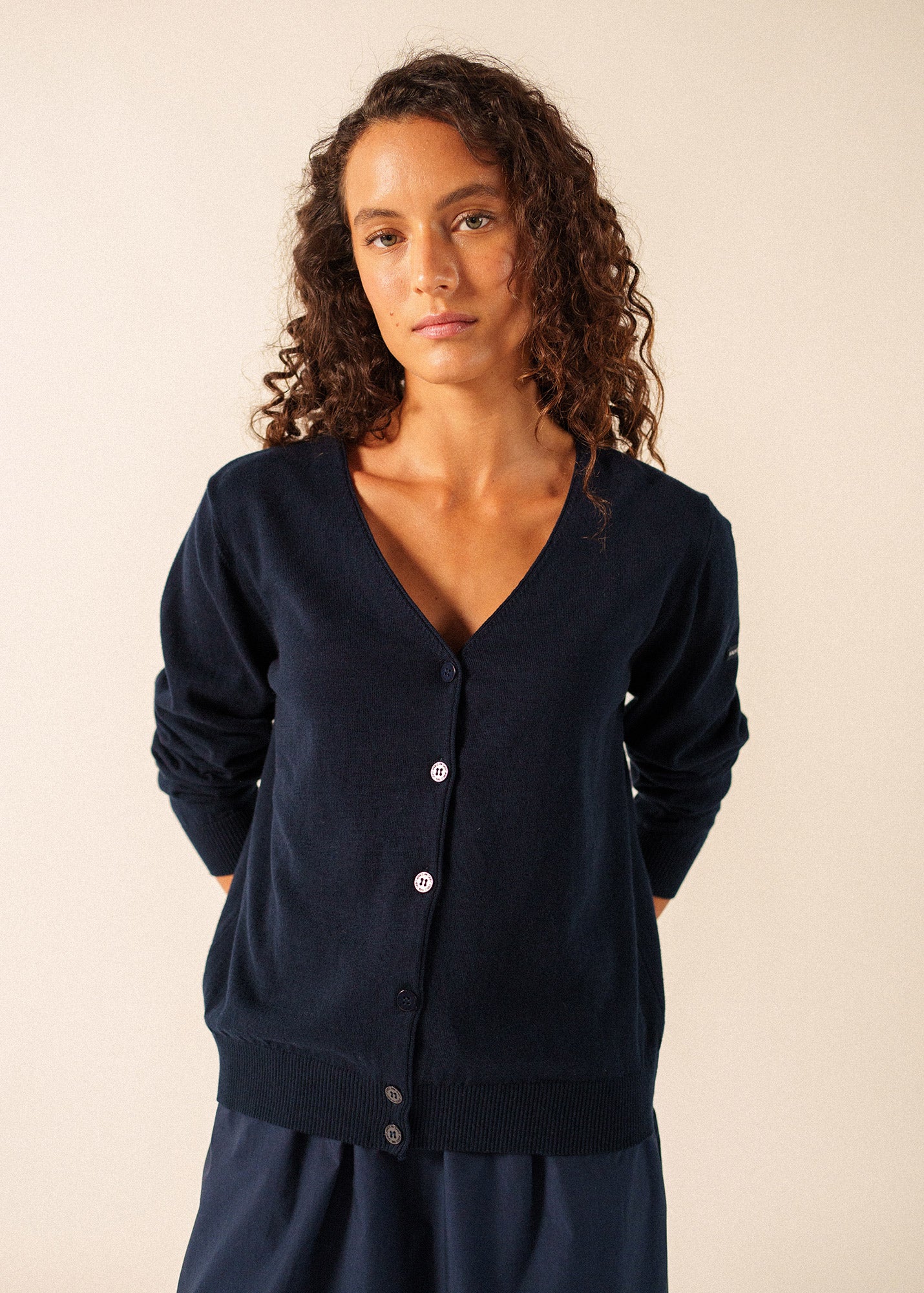 トップス stein Cotton Cashmere Knit Cardigan Tavira Cotton Cashmere Cardigan | V-Neck Knit | Saint James