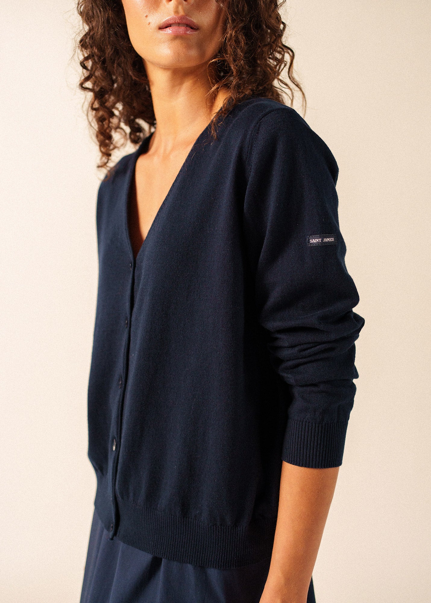 Tavira Cotton Cashmere Cardigan | V-Neck Knit | Saint James