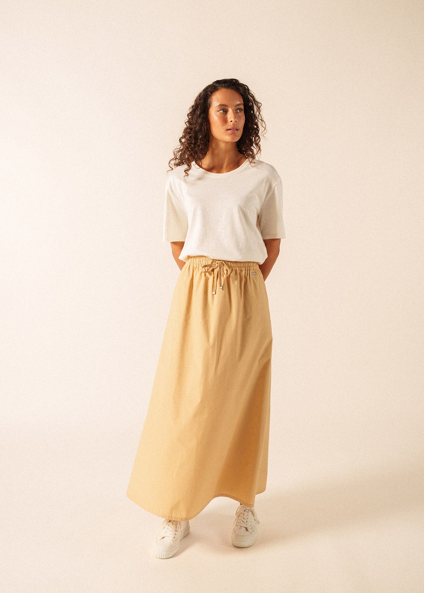 ALBANE Cotton Drawstring Skirt • Saint James USA