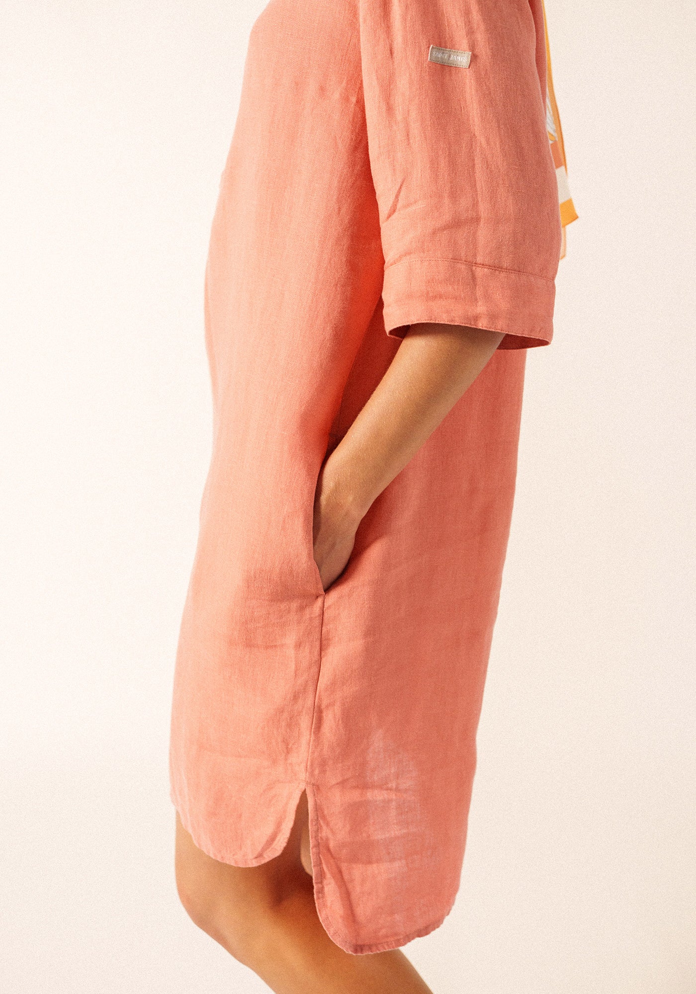 LEONIE Linen Shirt Dress (CLAY)