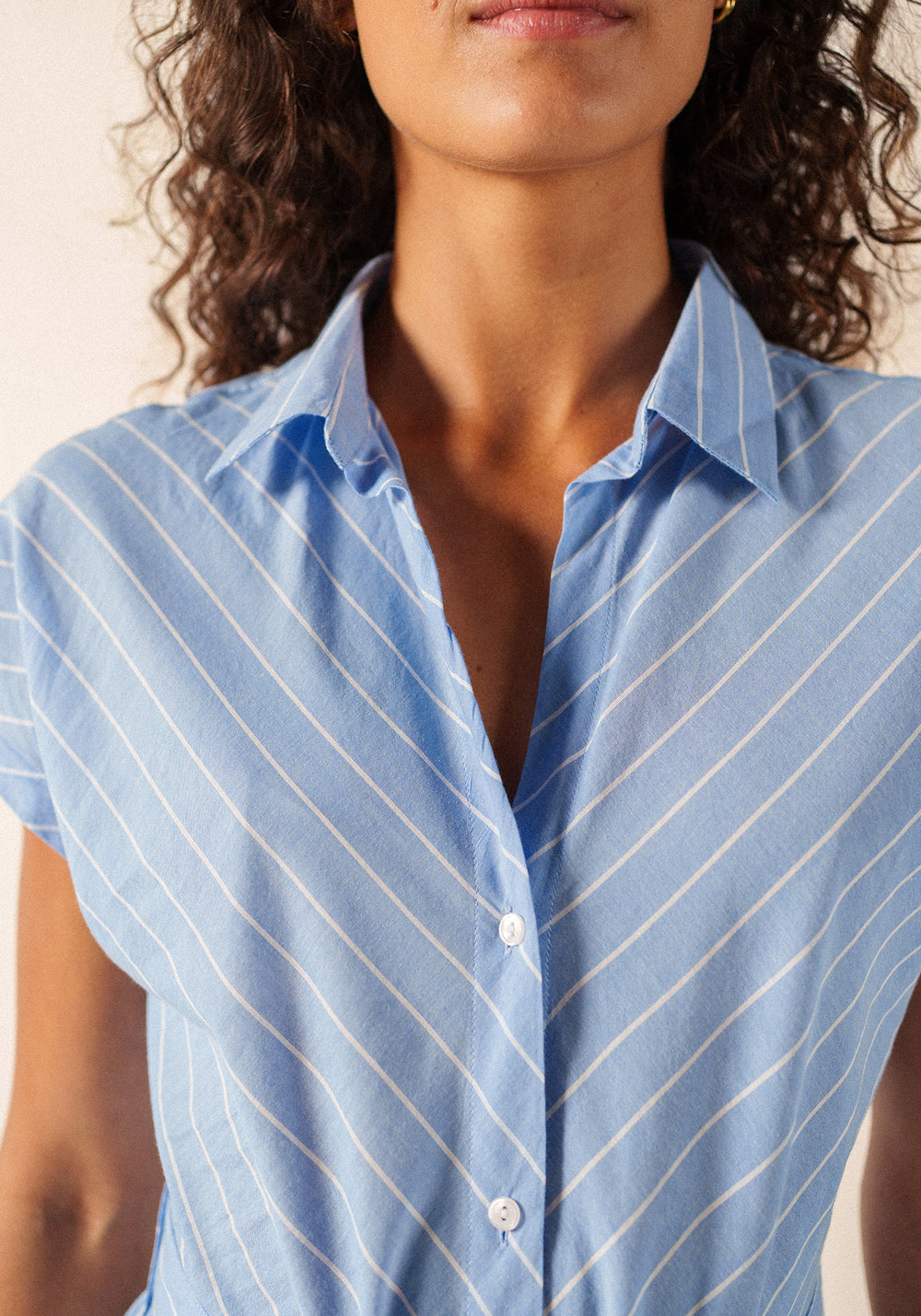 MAELYS Striped Maxi Dress (BLUE / WHITE)