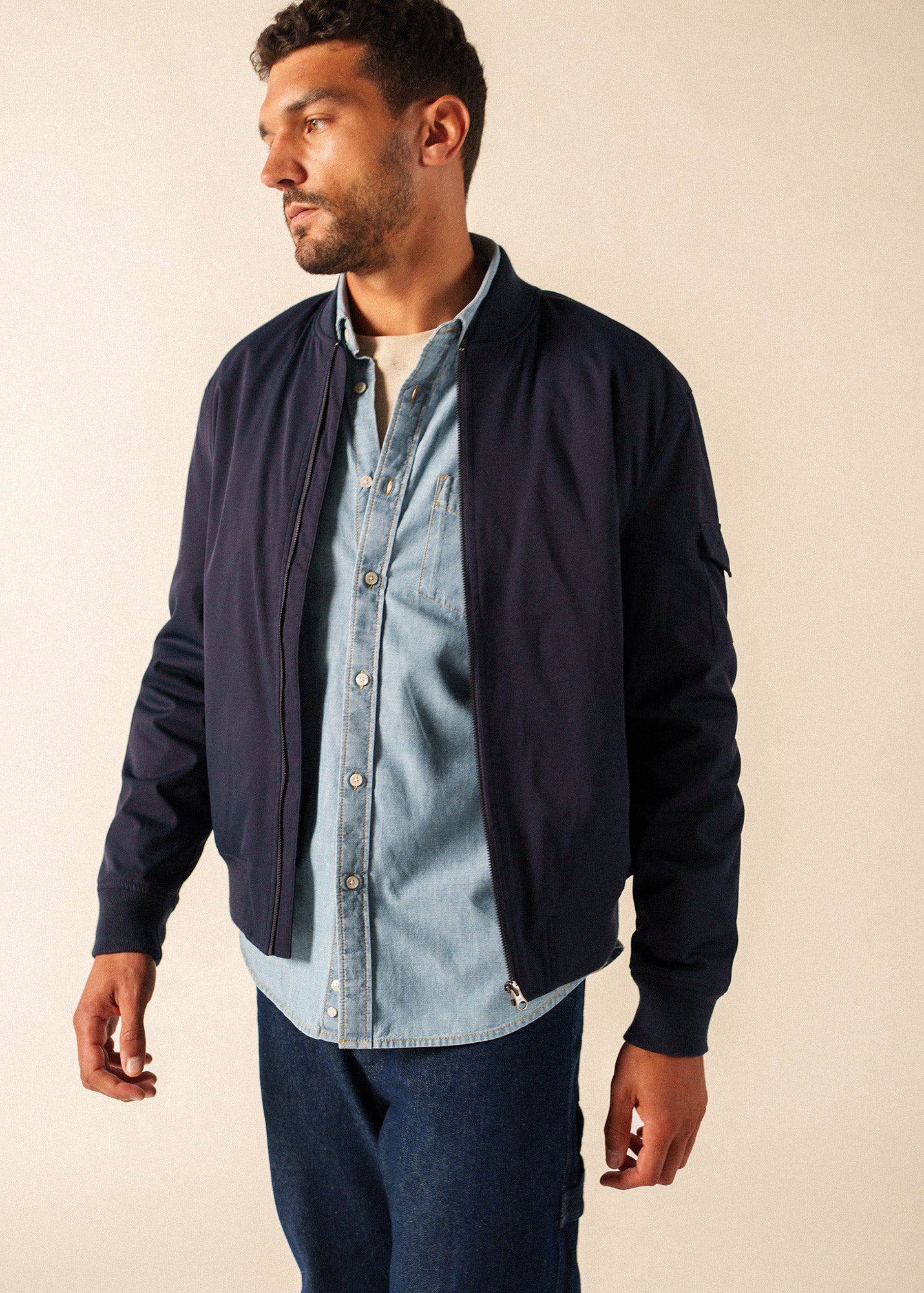 St Dario Twill Bomber Jacket | Quilted Lined Jacket | Saint James