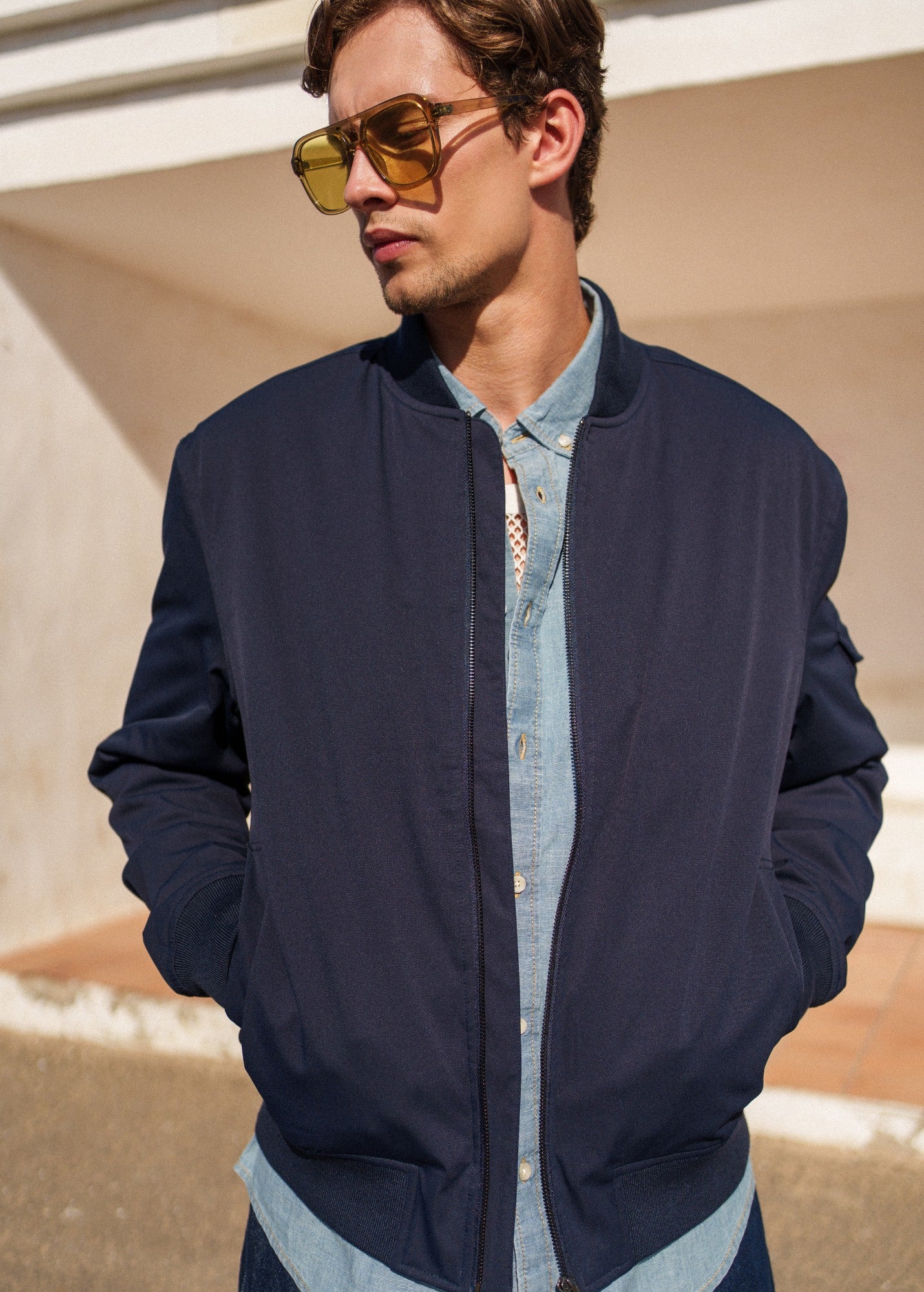 St Dario Twill Bomber Jacket | Quilted Lined Jacket | Saint James