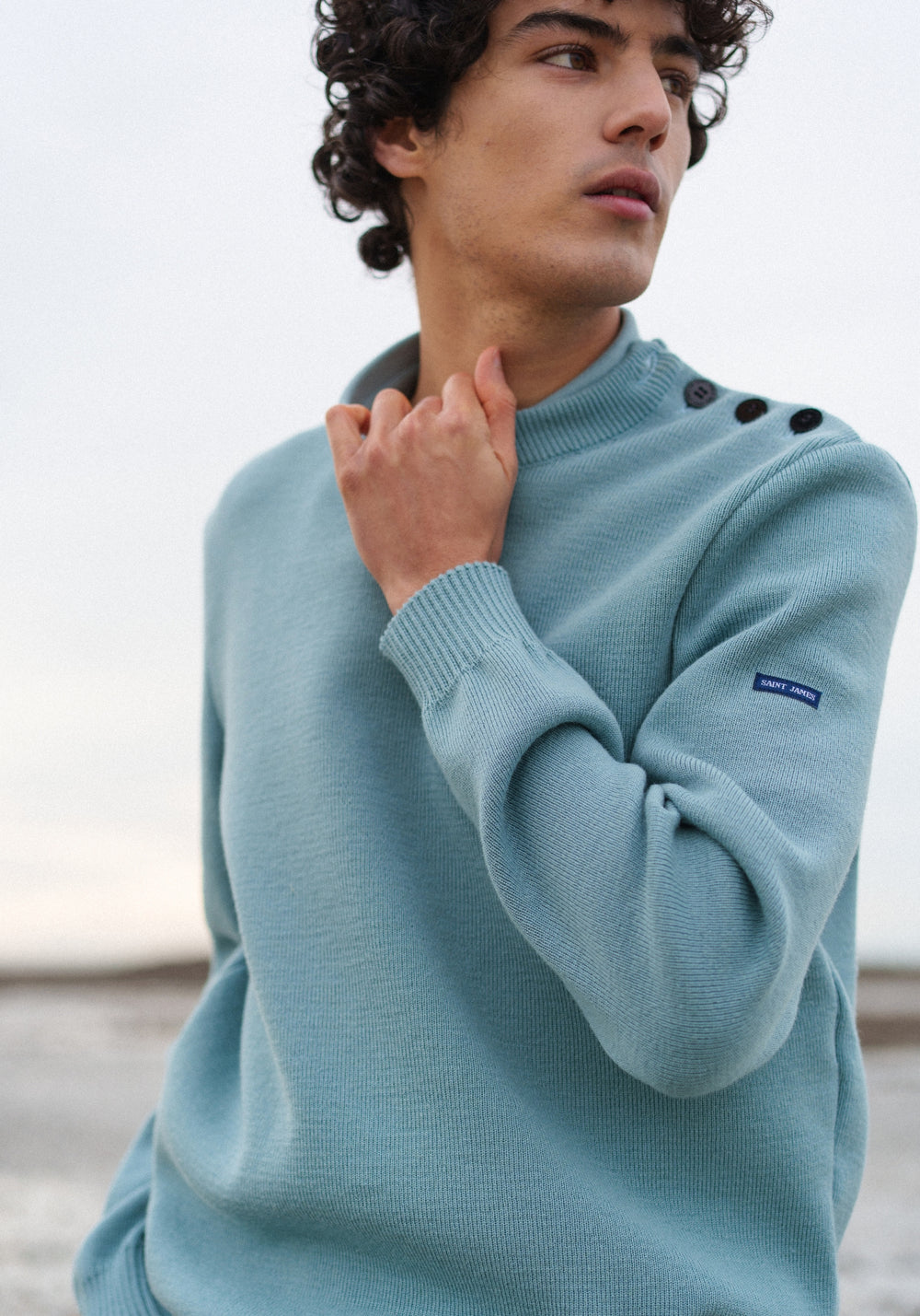 CANCALE Fisherman Sweater (LIGHT COASTAL BLUE)