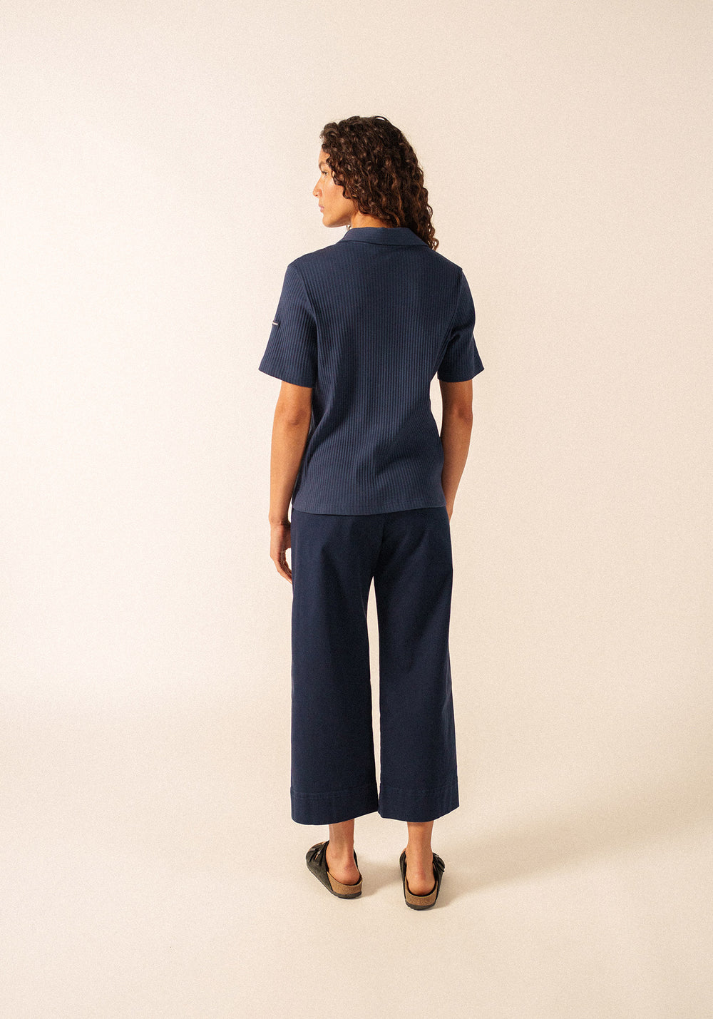 ROMY Knit Polo  (NAVY)
