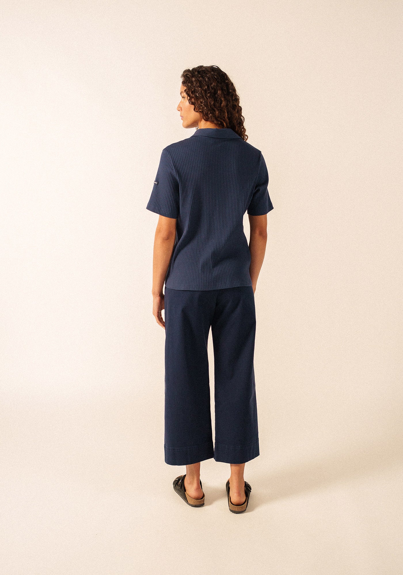 ROMY Knit Polo  (NAVY)