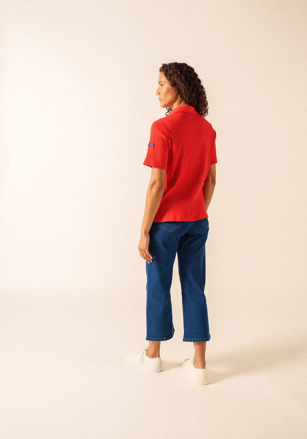 ROMY Knit Polo  (POPPY RED)